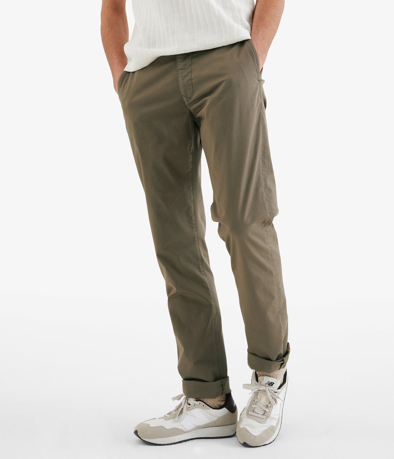 Spodnie chino regular fit - Brązowy - 189cm / Storlek: 33/34 - 2