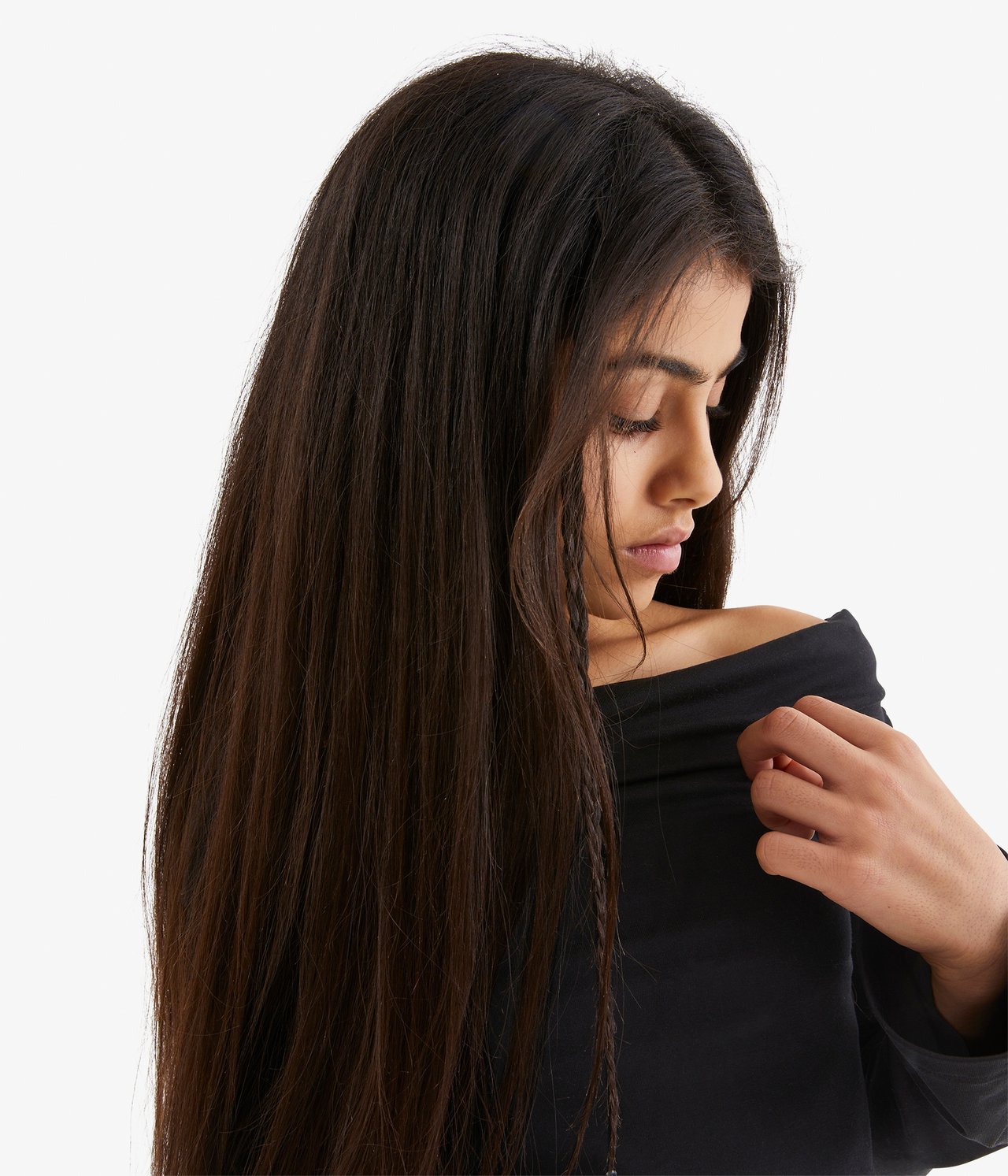 Off shoulder-topp - Svart - 3