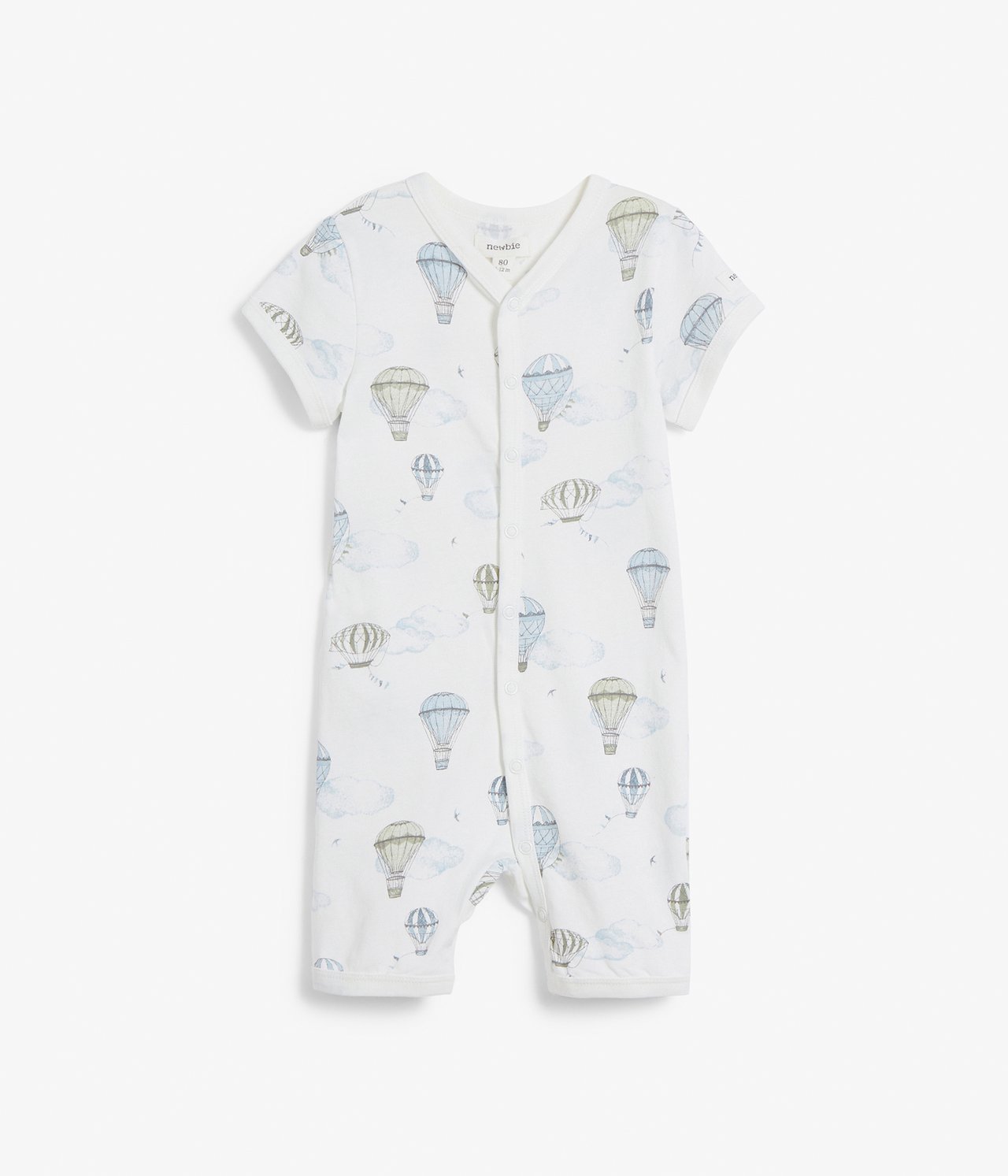 Mønstret babypyjamas Offwhite - null - 1