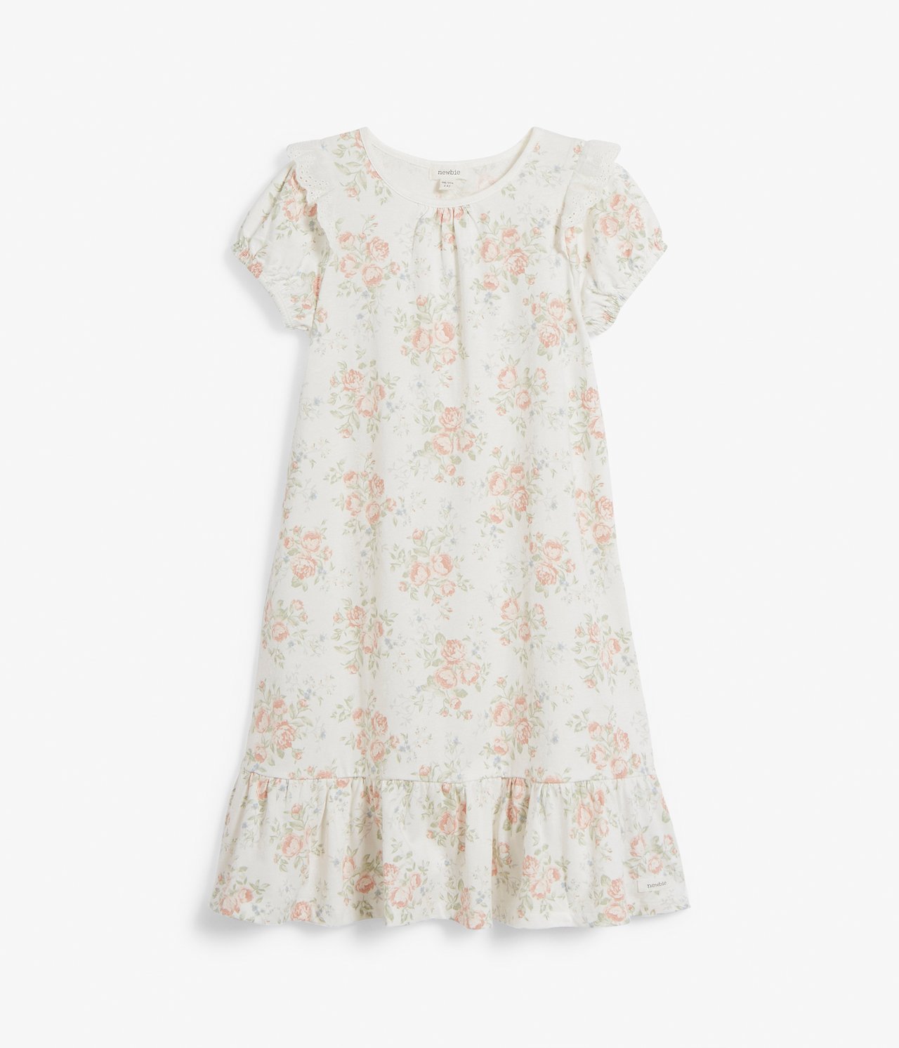 Blomstrete nattkjole - Offwhite - 2