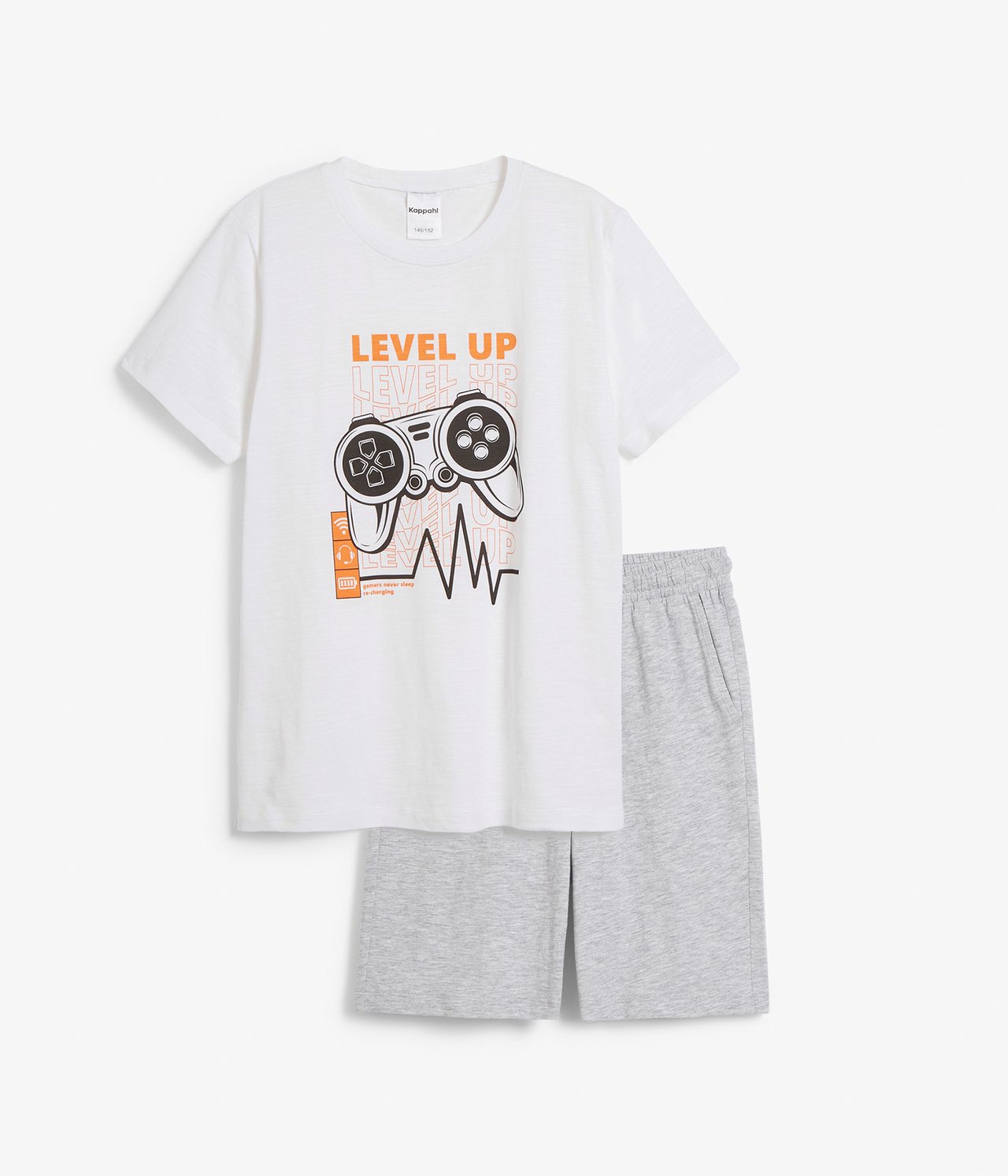 Lyhythihainen pyjama - Valkoinen - 2