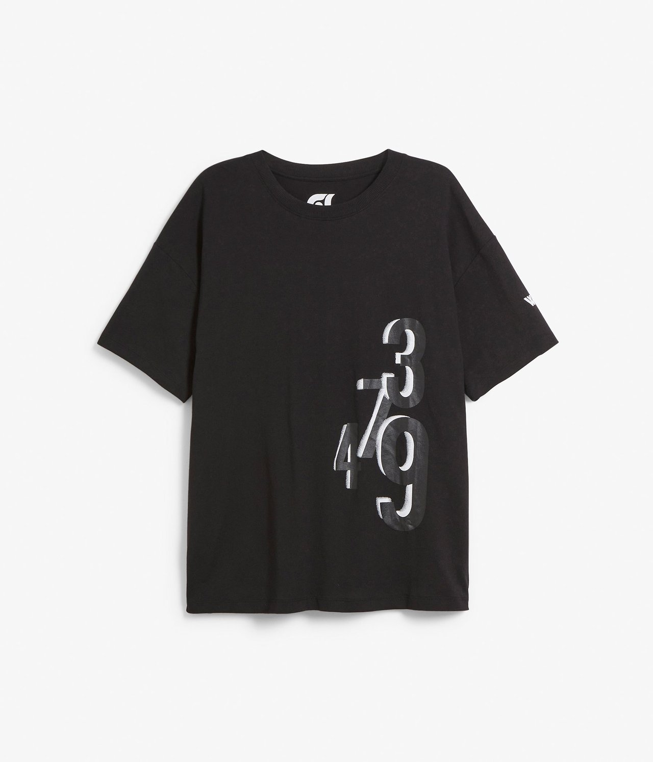 Oversize-mallinen t-paita, jossa on painatus Musta - null - 1