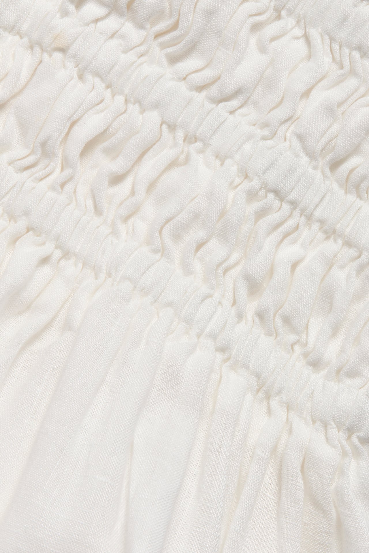 Lniana sukienka - Biały - 5