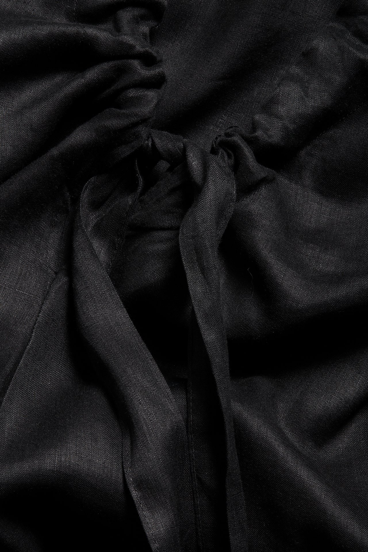 Sukienka z lnu - Czarne - 6