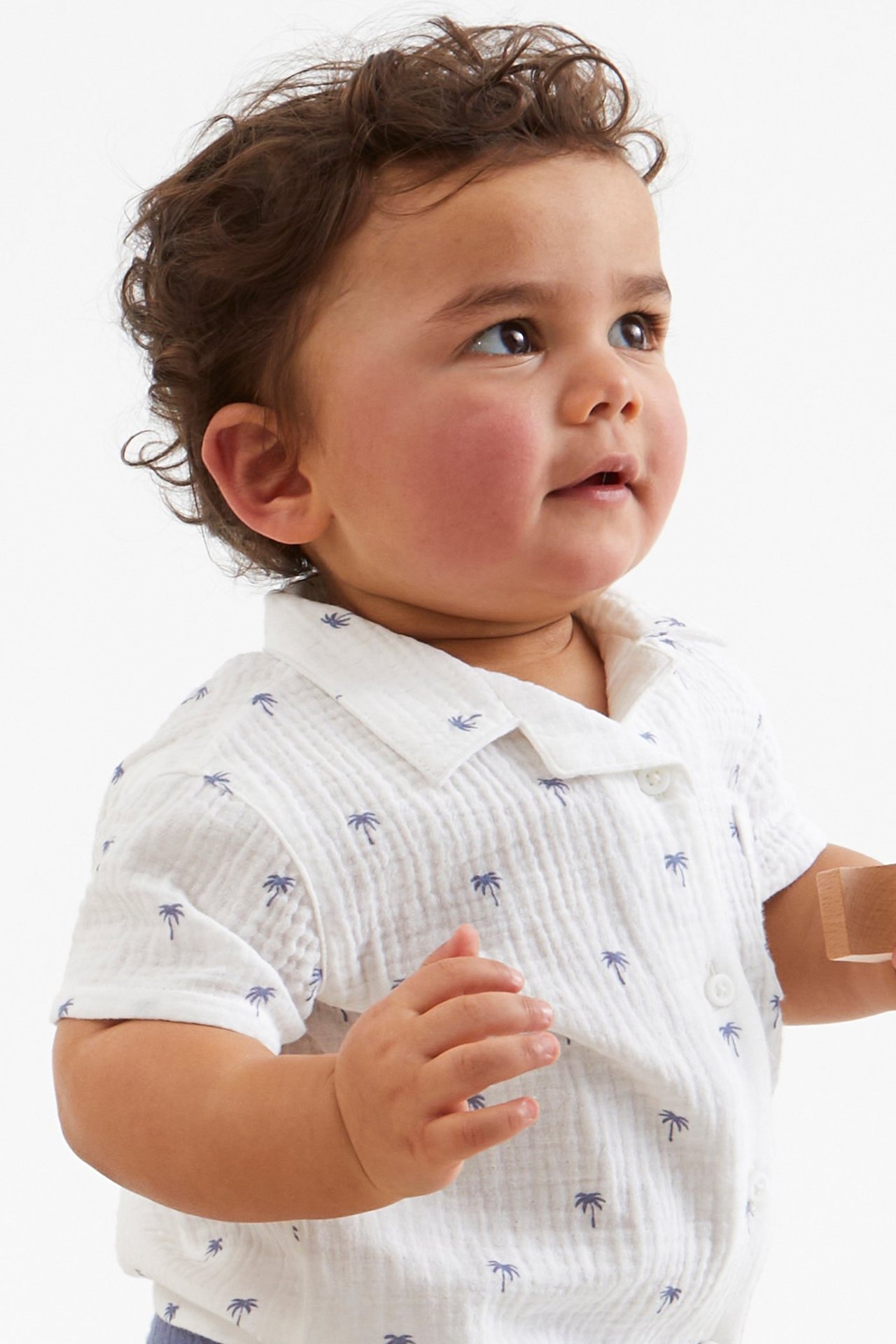 Kortärmad babyskjorta Offwhite - null - 3