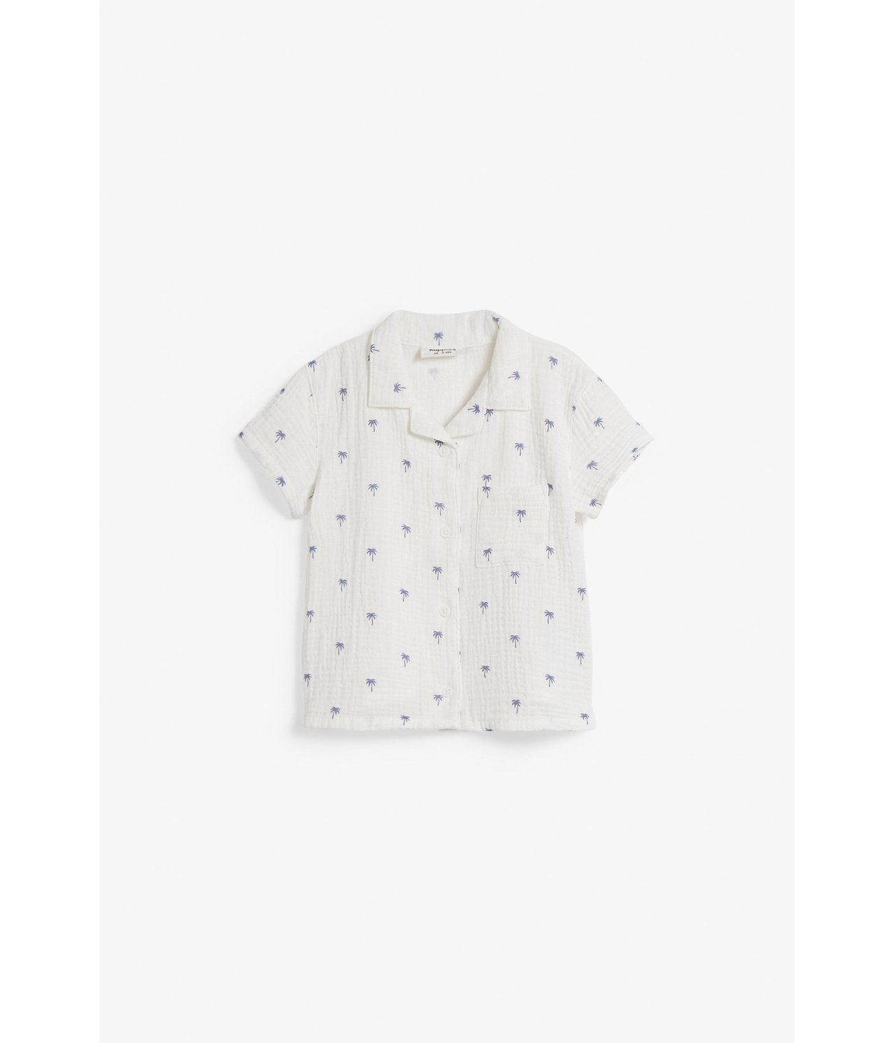 Kortärmad babyskjorta Offwhite - null - 1