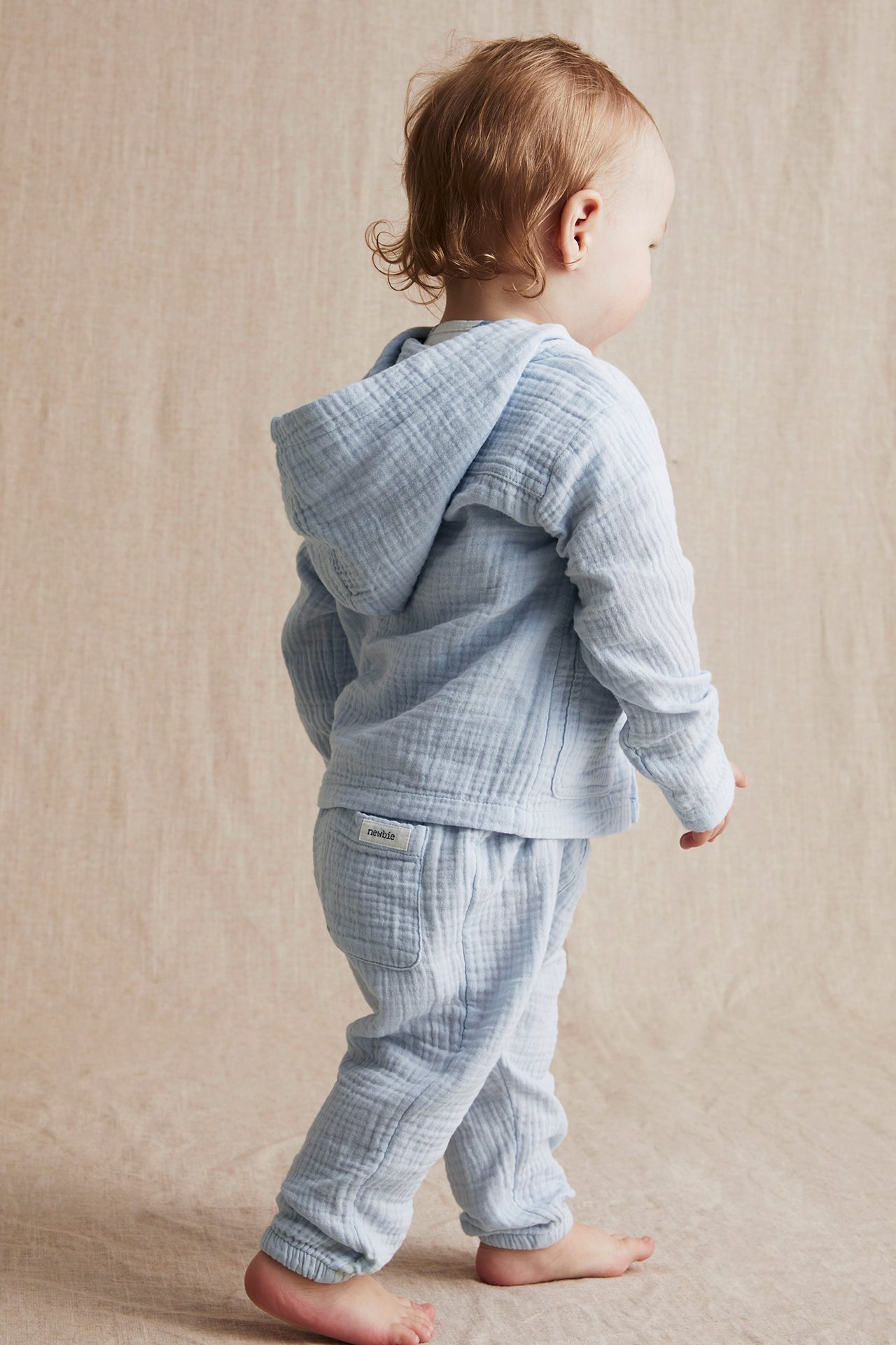 Hupullinen vauvojen takki - Sininen - 4