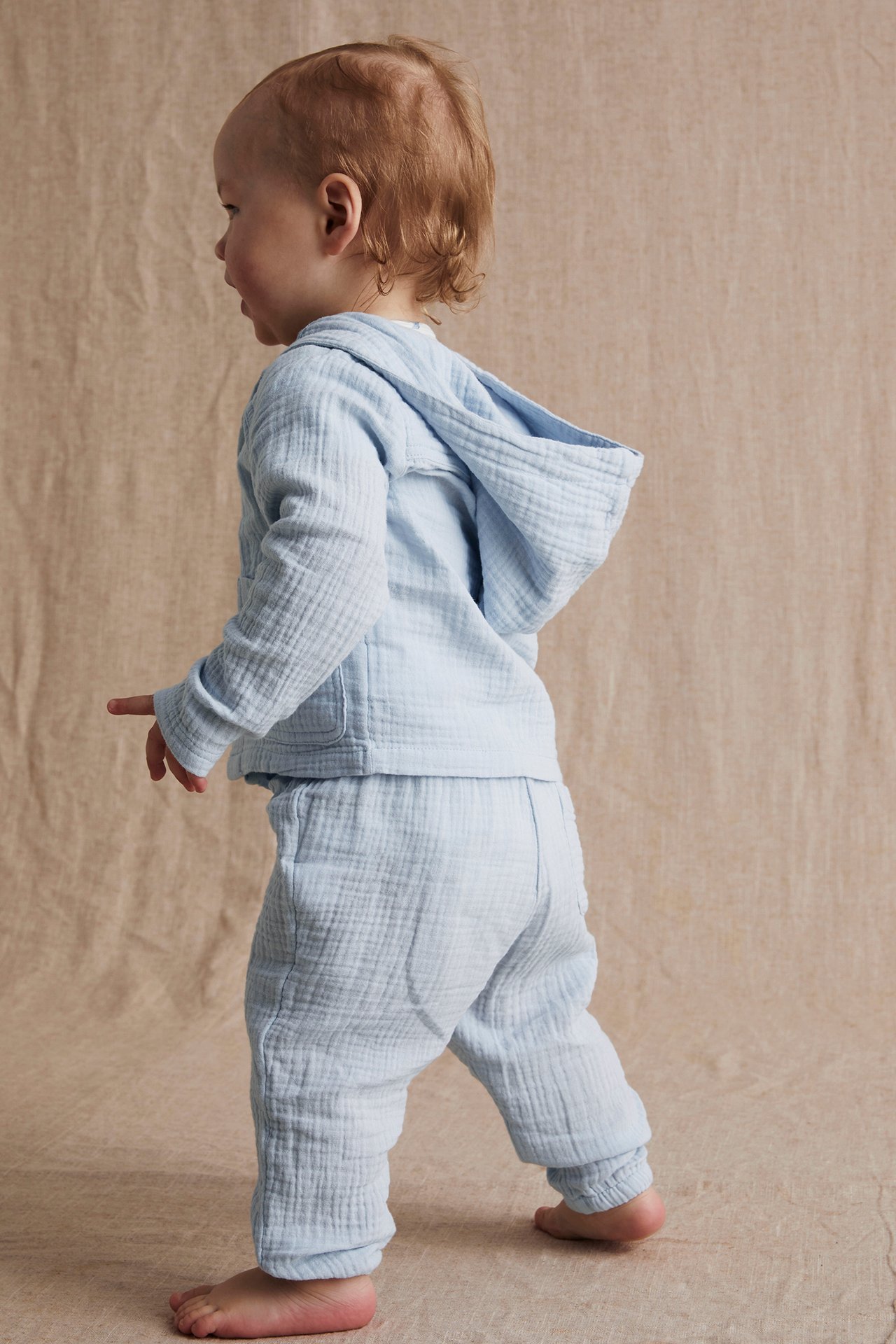 Hupullinen vauvojen takki - Sininen - 3