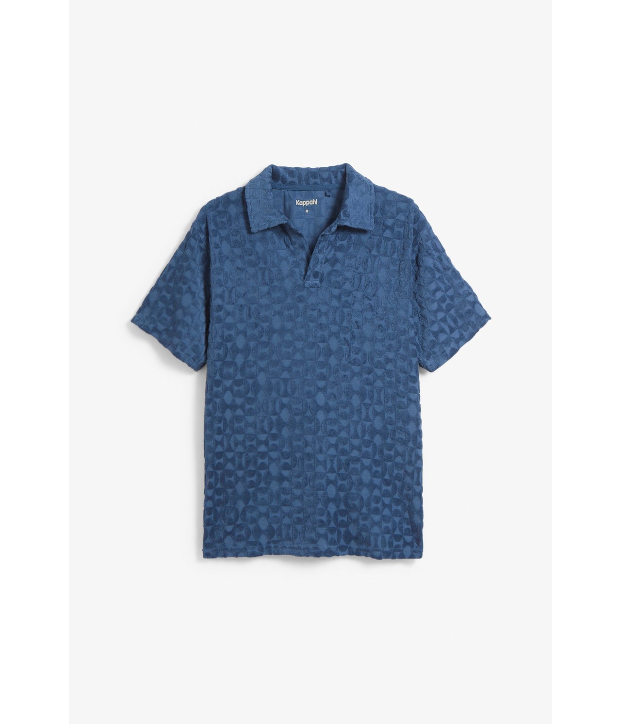 Tennisskjorte i frottémønster Mørkeblå - null - 4
