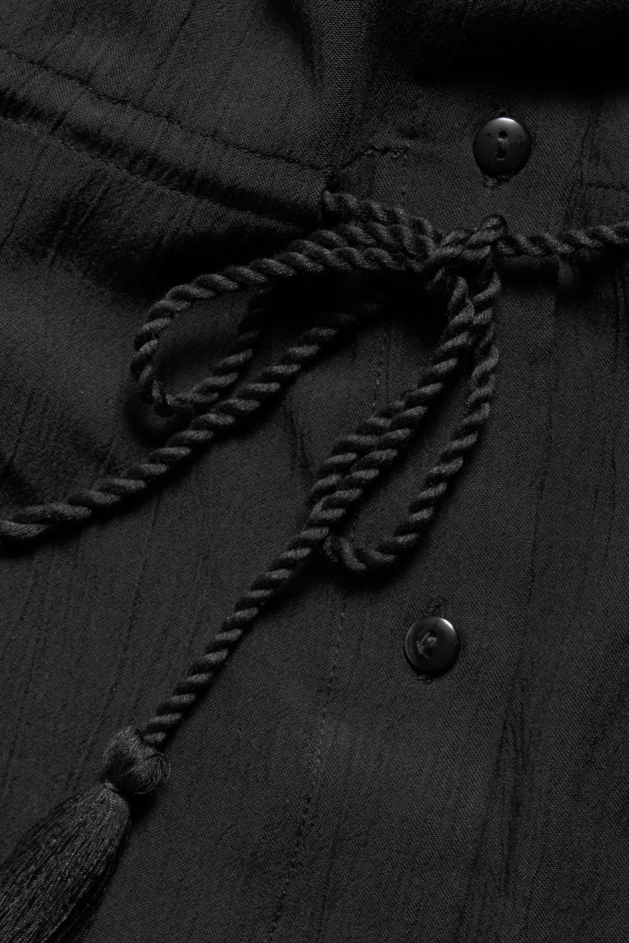 Krinklad blus - Svart - 5