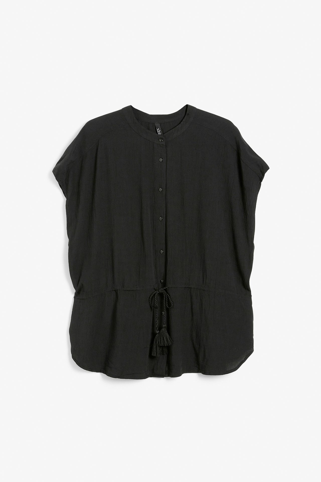 Krinklad blus - Svart - 6