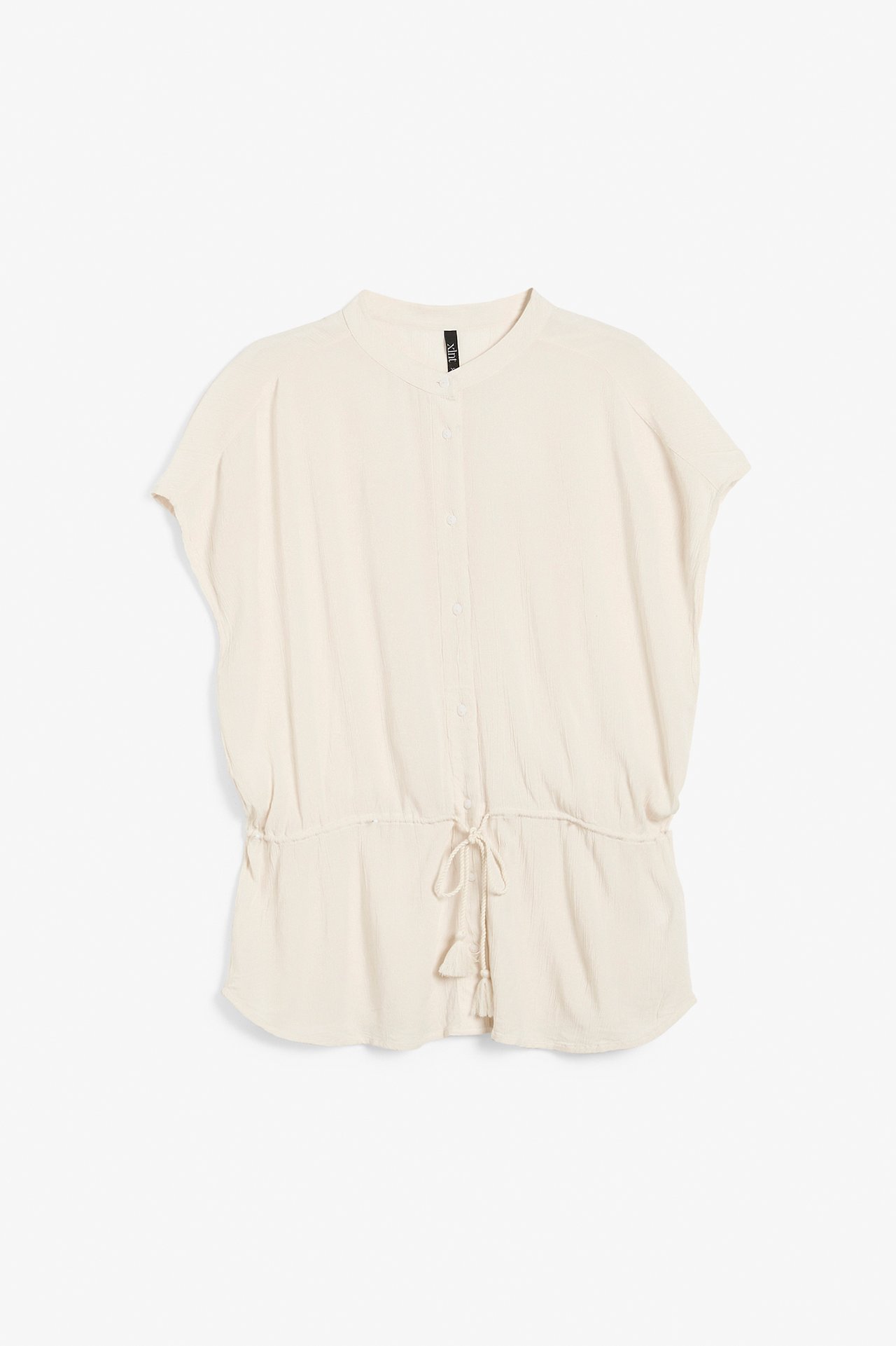 Krinklad blus - Offwhite - 6