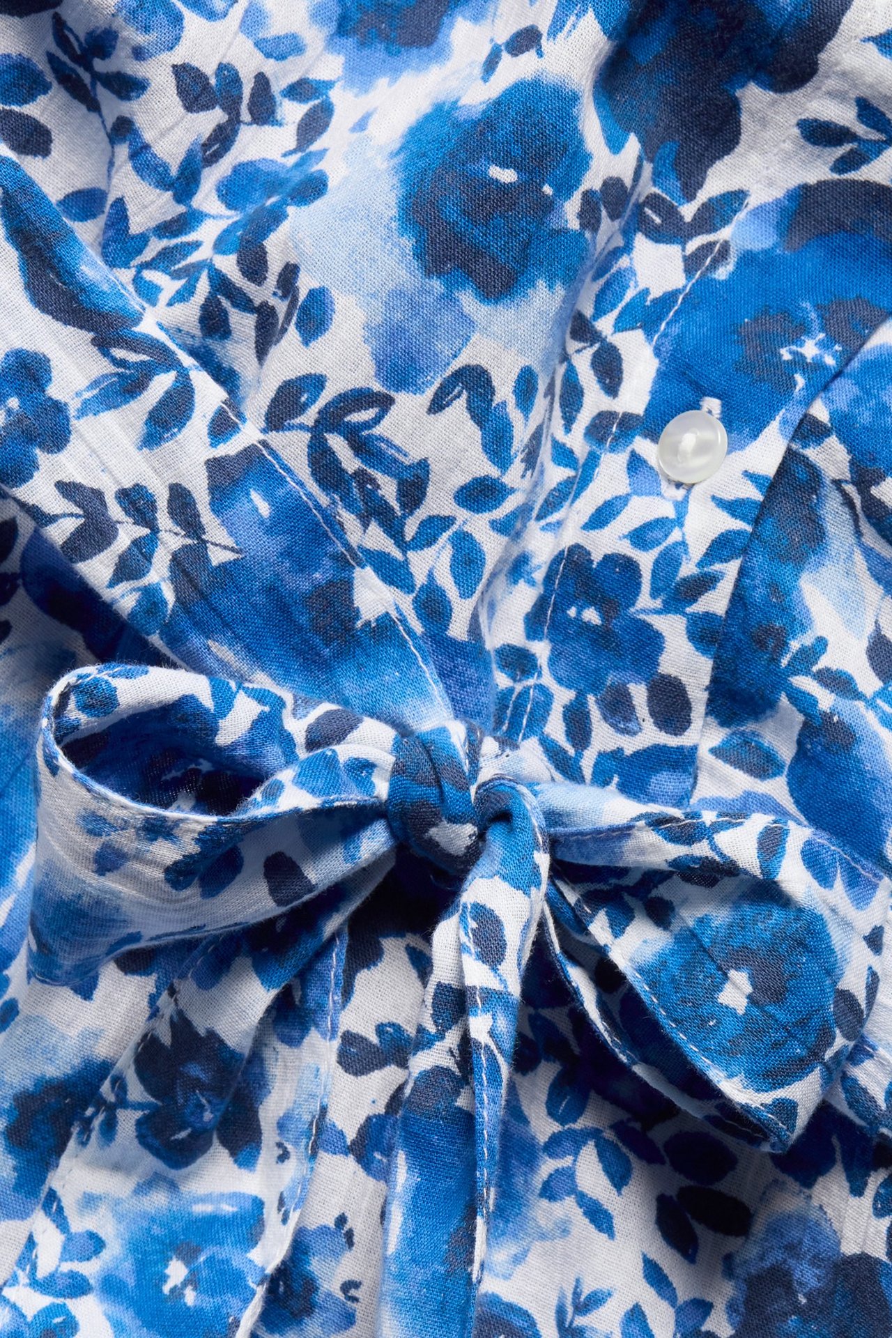 Blommig klänning Blå - null - 4