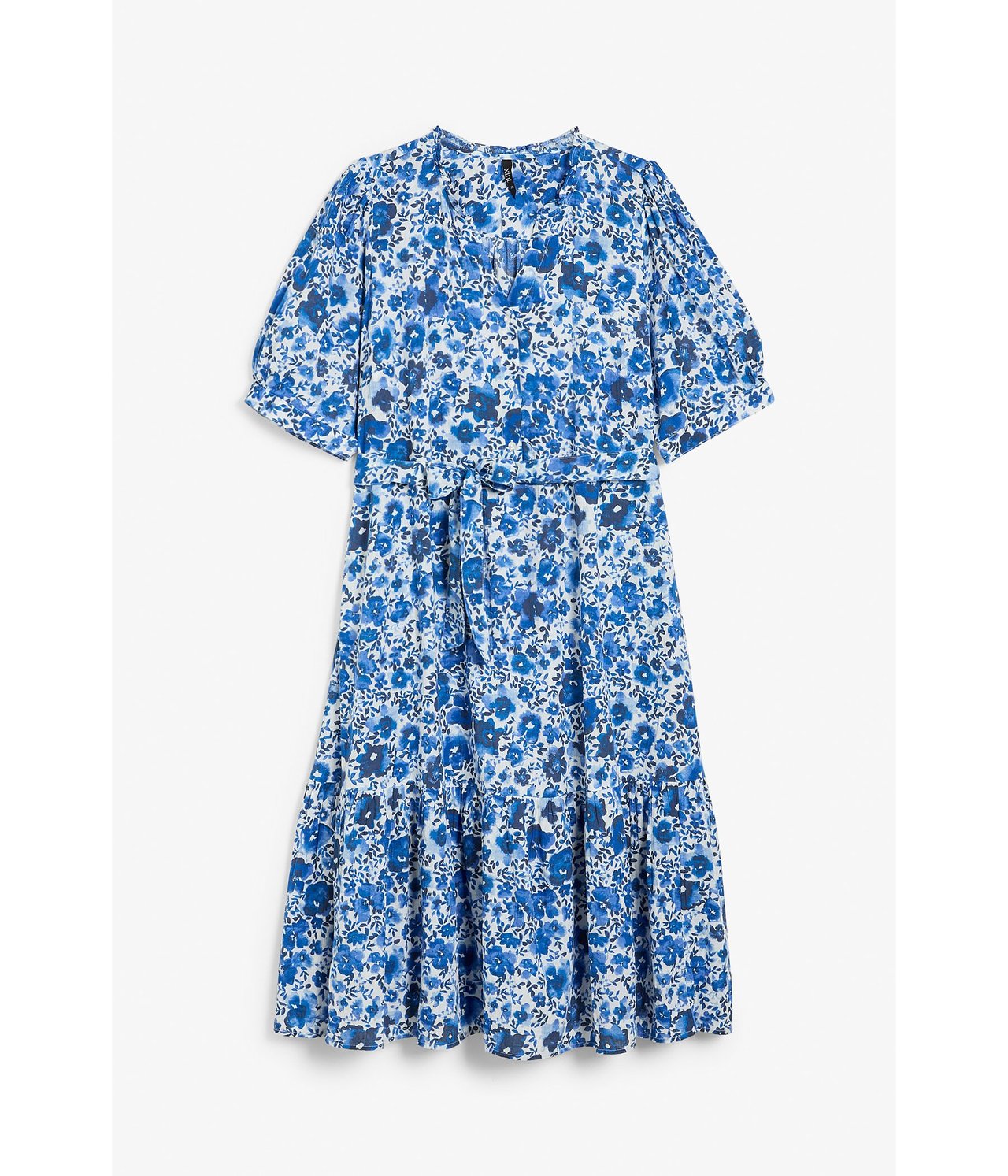 Blommig klänning Blå - null - 1