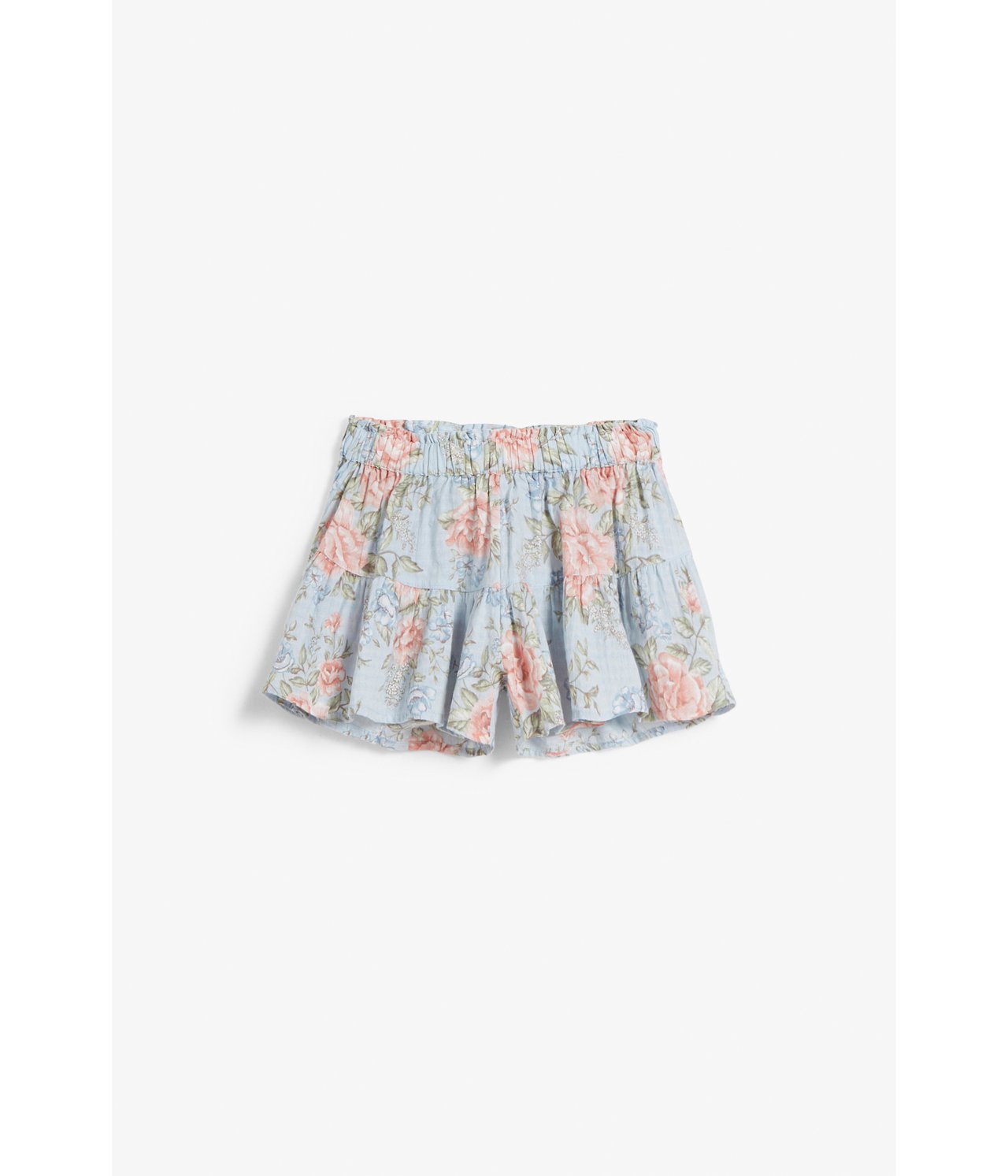 Blomstrete shorts Lyseblå - null - 2