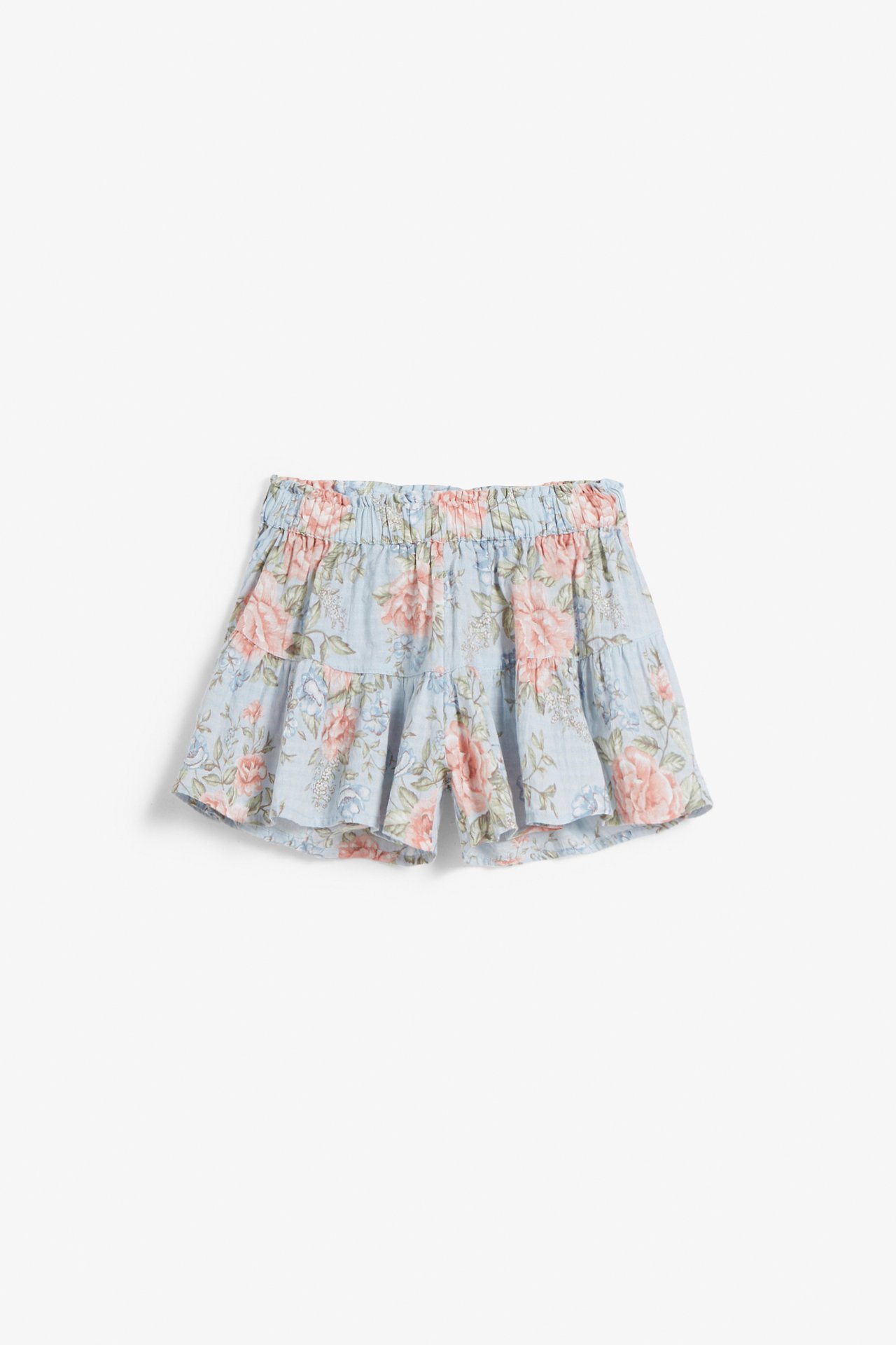 Blomstrete shorts Lyseblå - null - 3