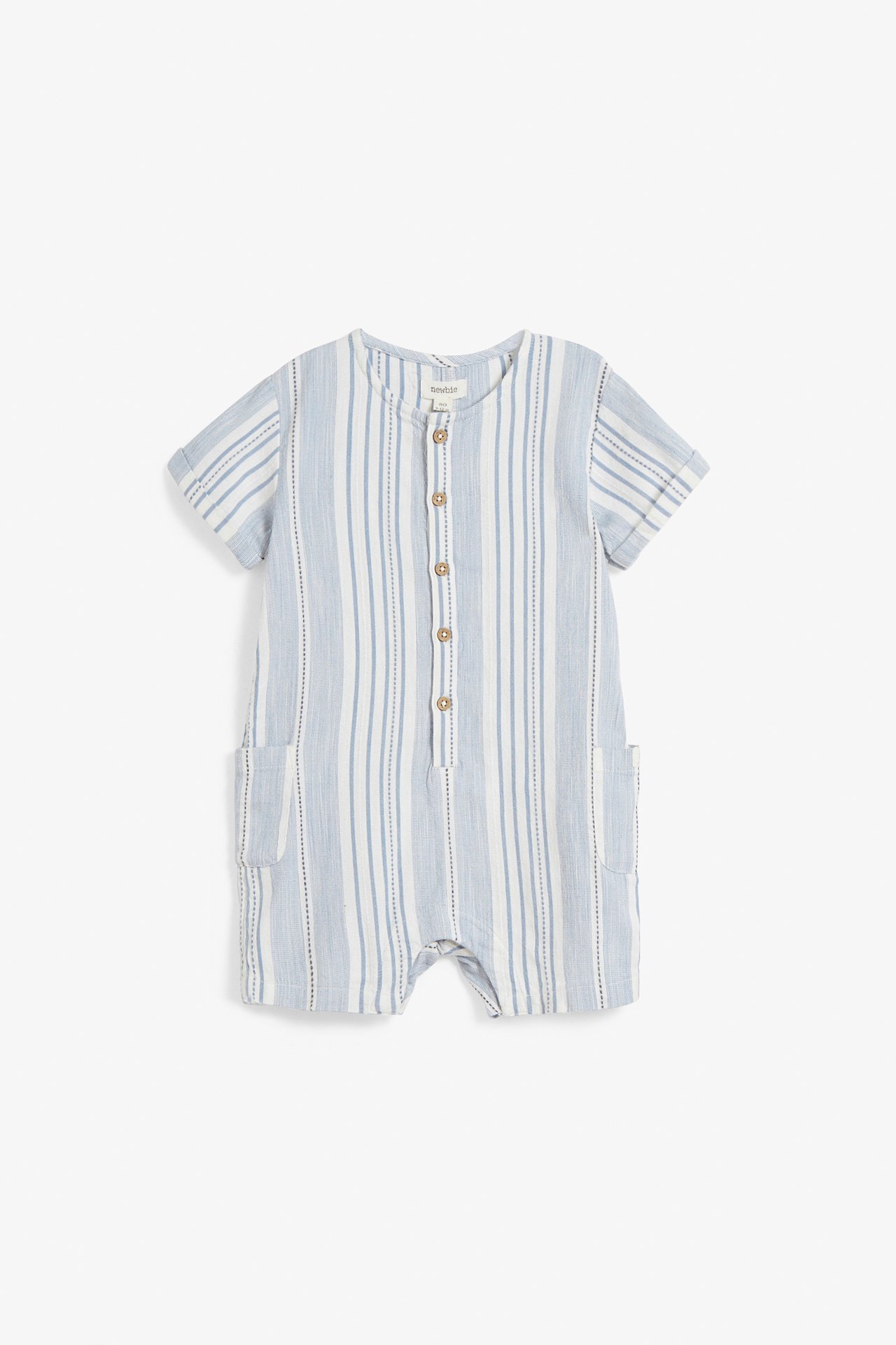 Stripete jumpsuit baby - Blå - 2