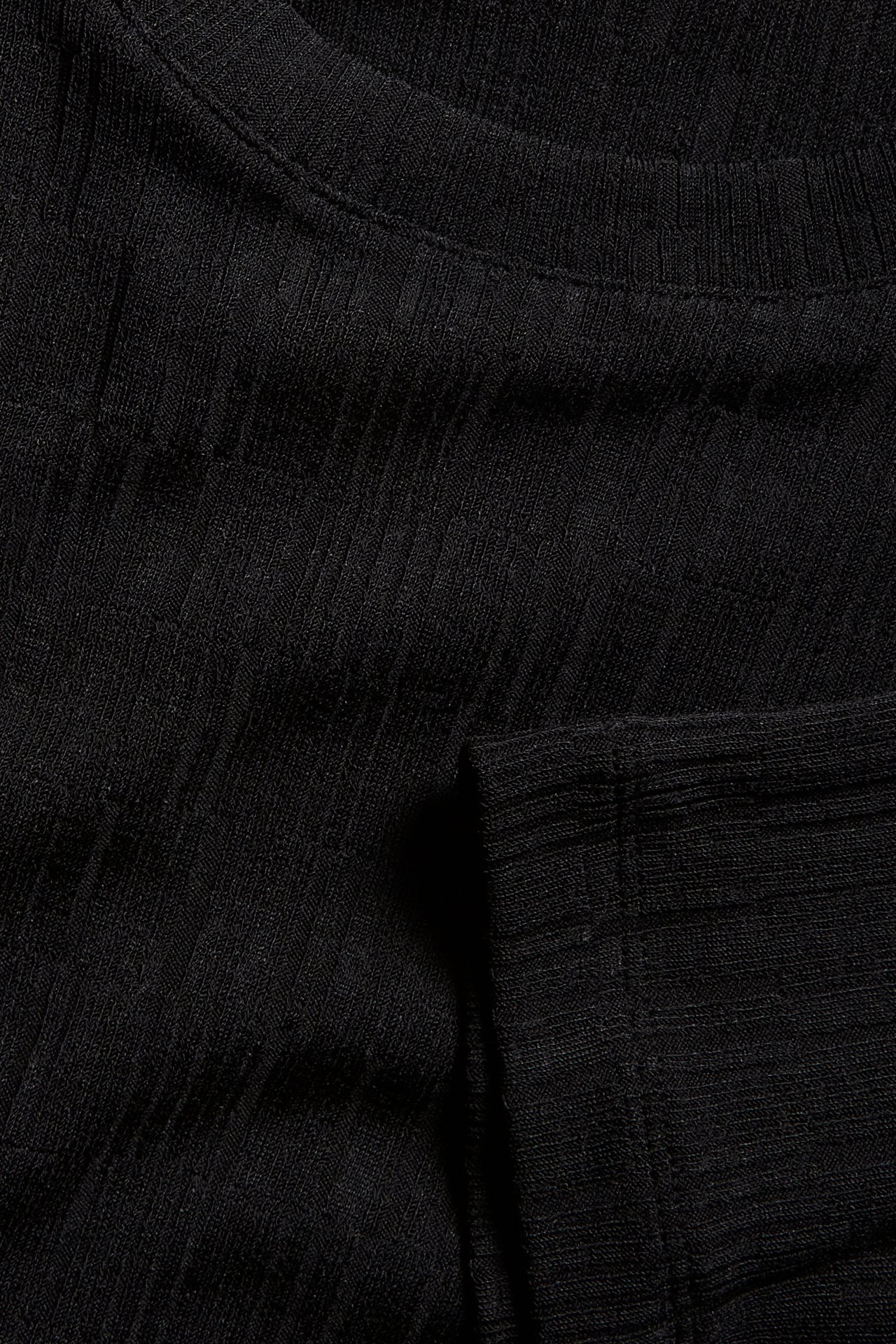 Lyhyemmän mallinen paita Musta - null - 5
