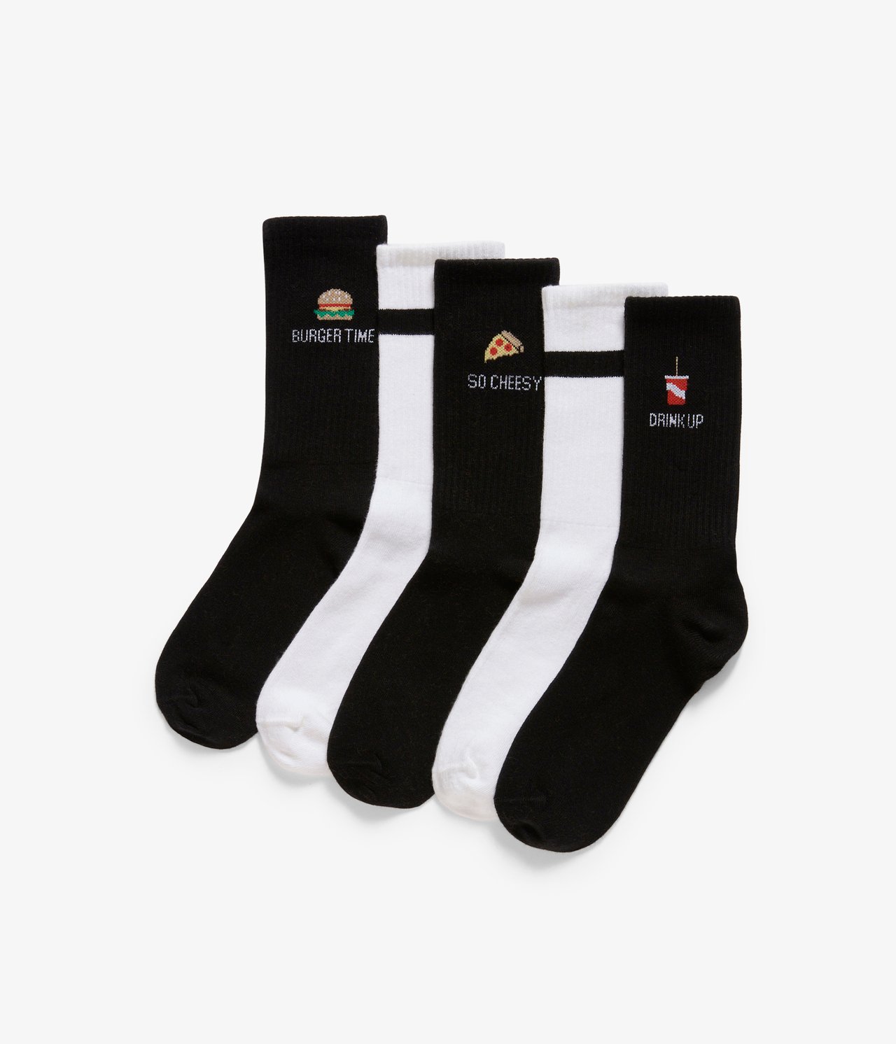 5 paria sukkia - Musta - 1