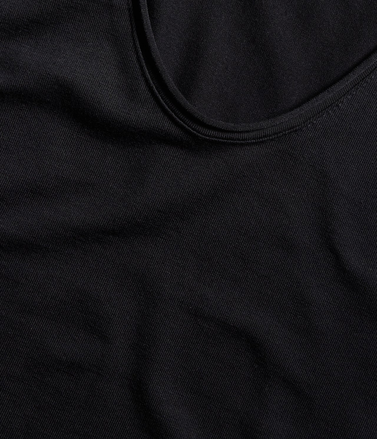 Koszulka z dwustronnym dekoltem - Czarne - 5