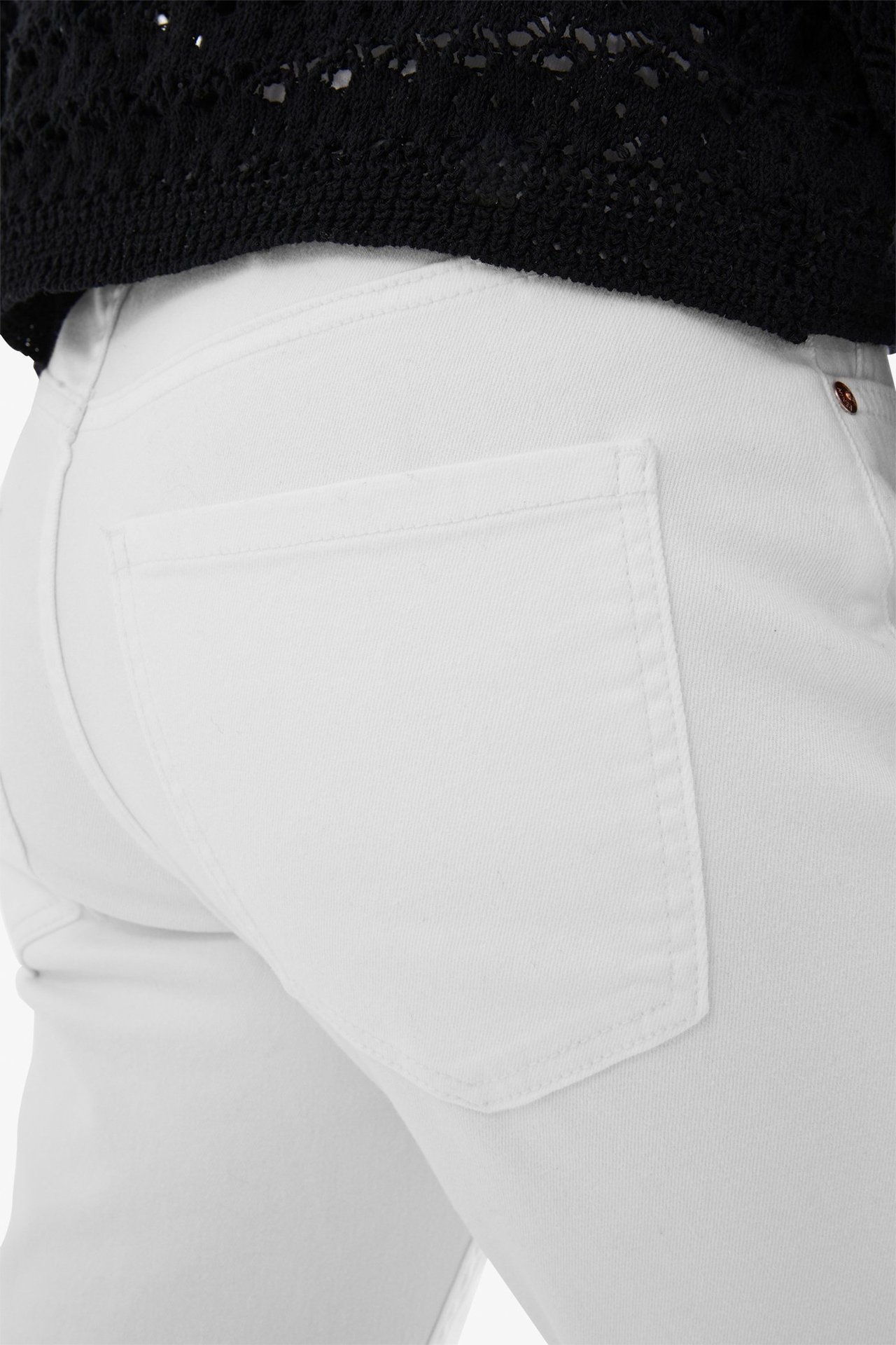Cropped flare jeans regular waist Valkoinen - null - 4