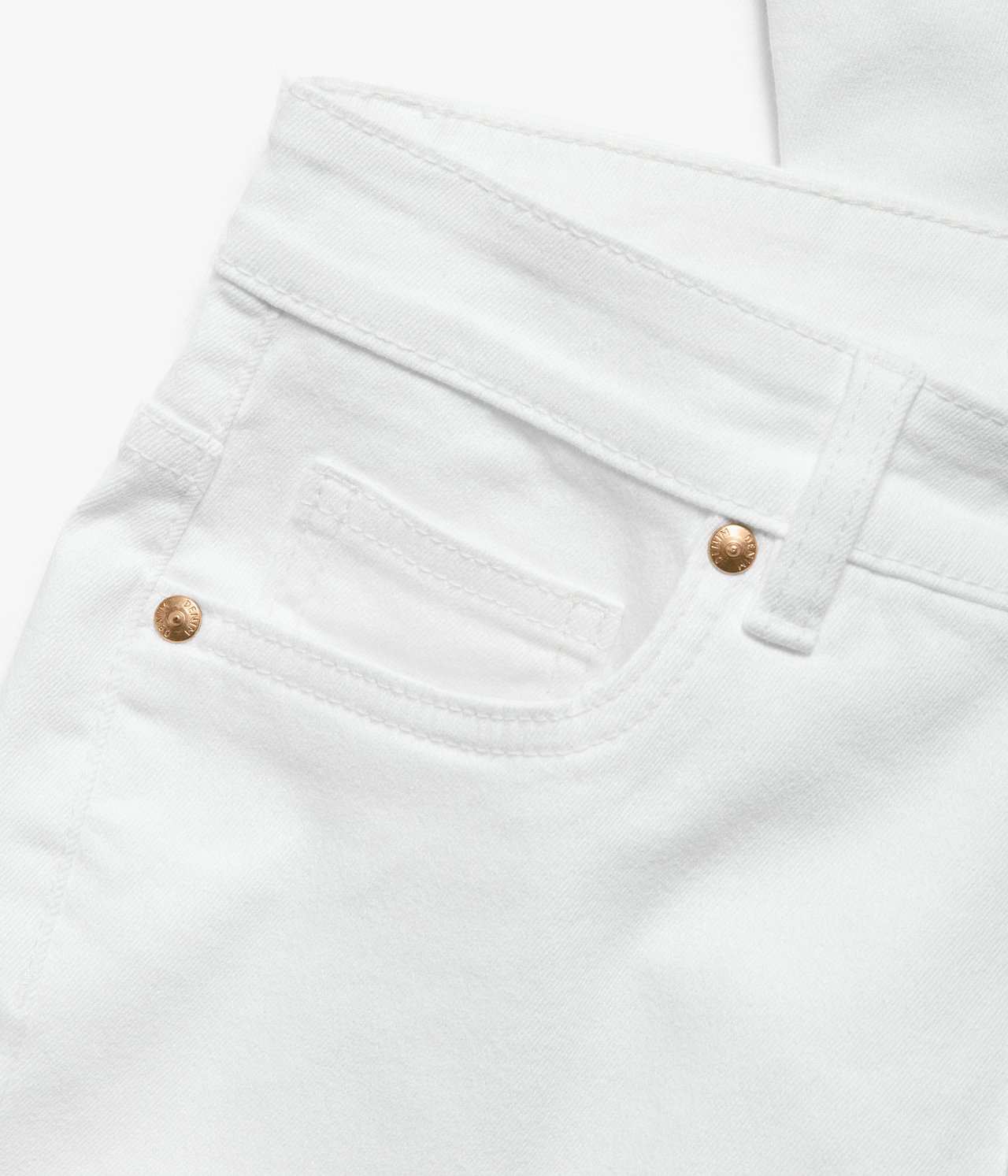 Cropped flare jeans regular waist Hvit - null - 4