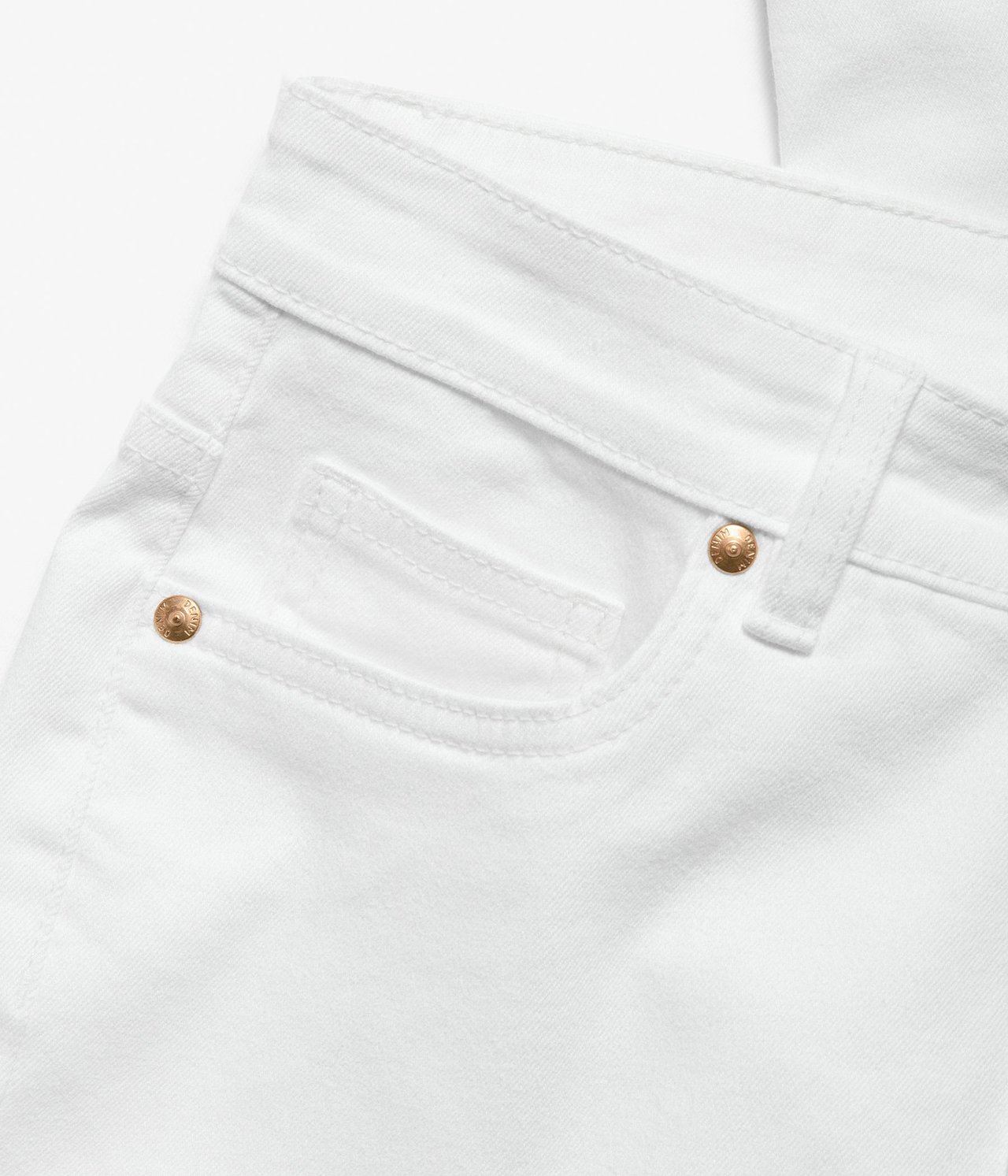 Cropped flare jeans regular waist Hvit - null - 5