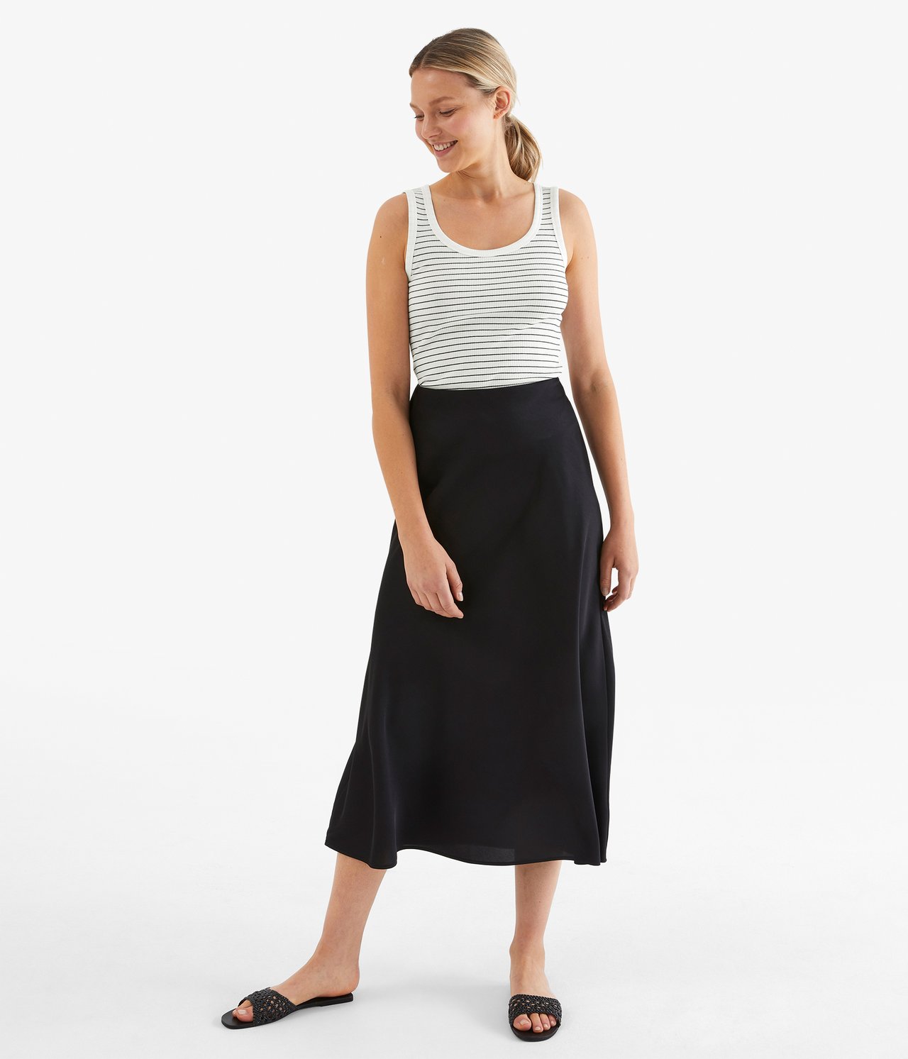 Ribbat linne - Offwhite - 2