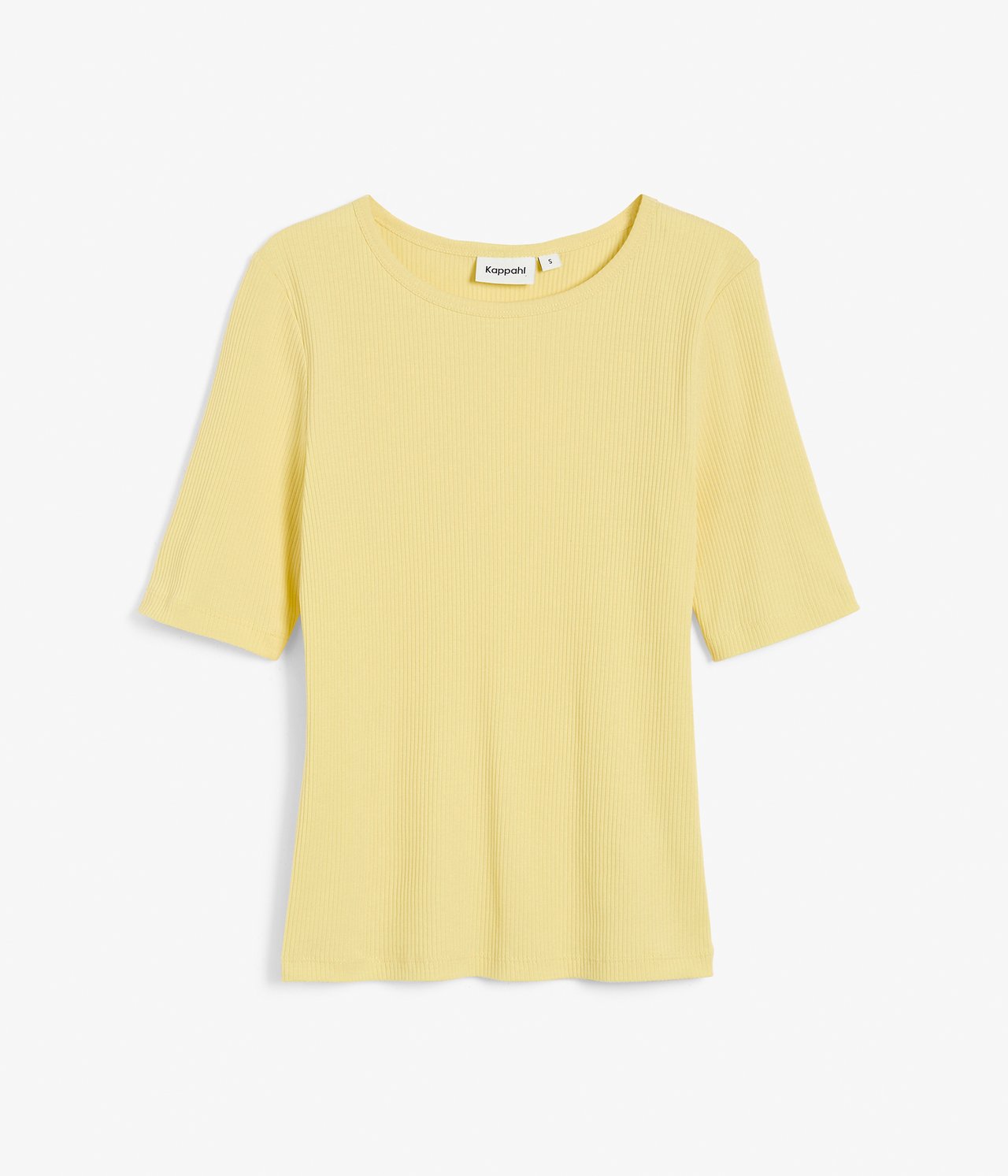 Ribbestrikket topp - Gul - 5