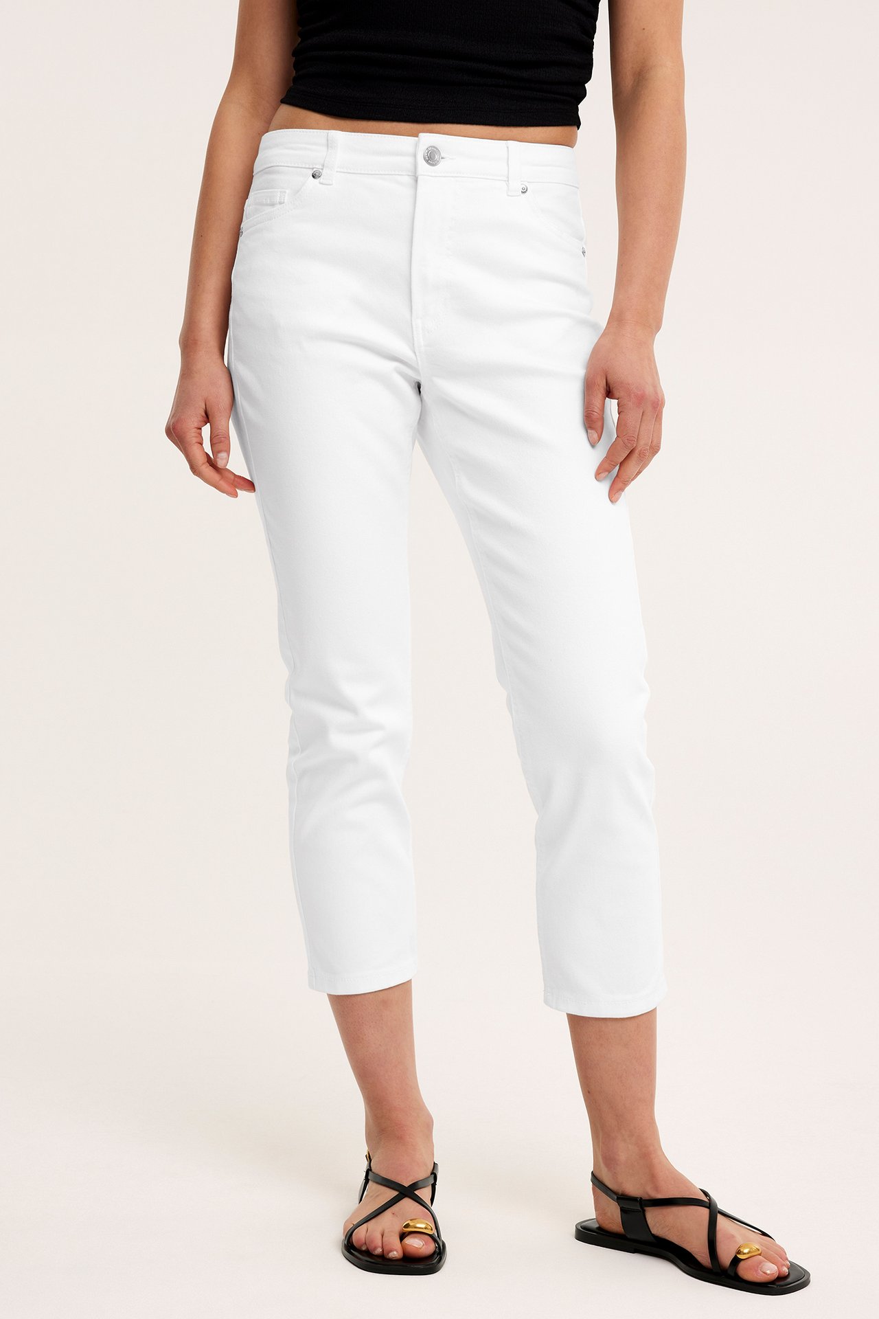 Kort jeans - Hvit - 178cm / Storlek: 38 - 2