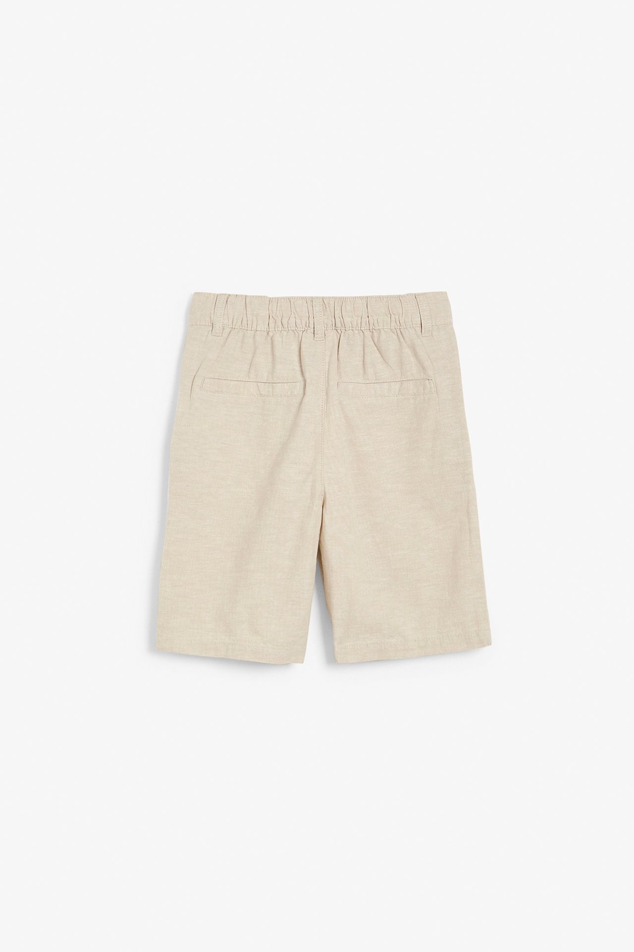 Pellavasekoitetta olevat shortsit - Vaaleanbeige - 7
