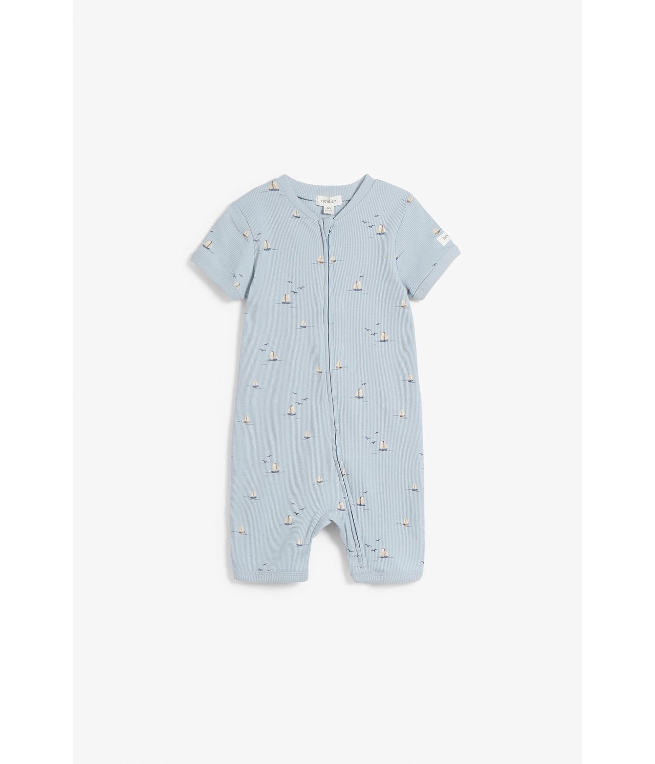 Helmønstret babypyjamas Blå - null - 0