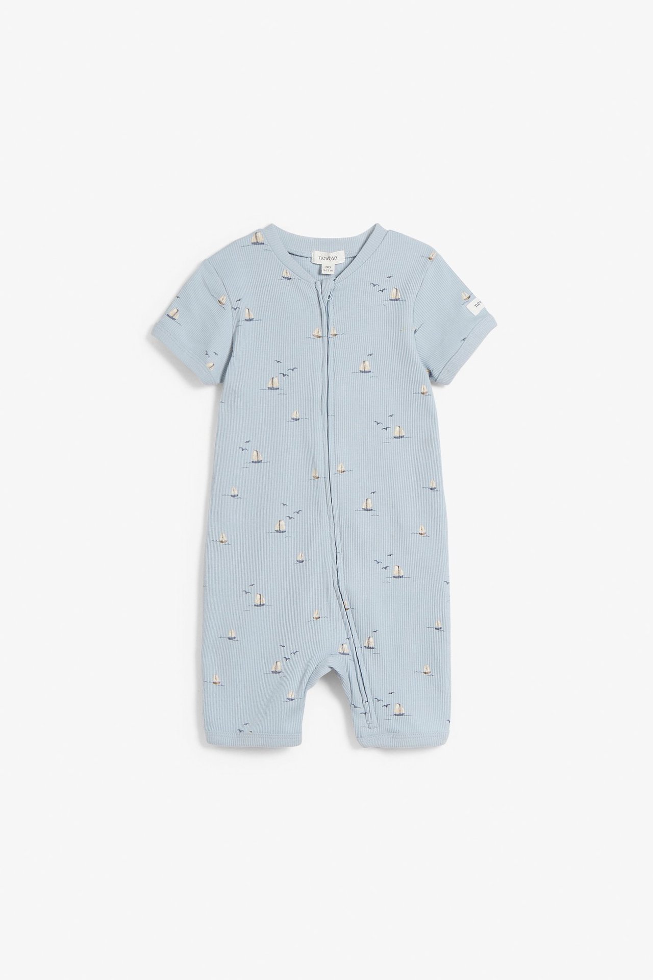 Helmønstret babypyjamas Blå - null - 1