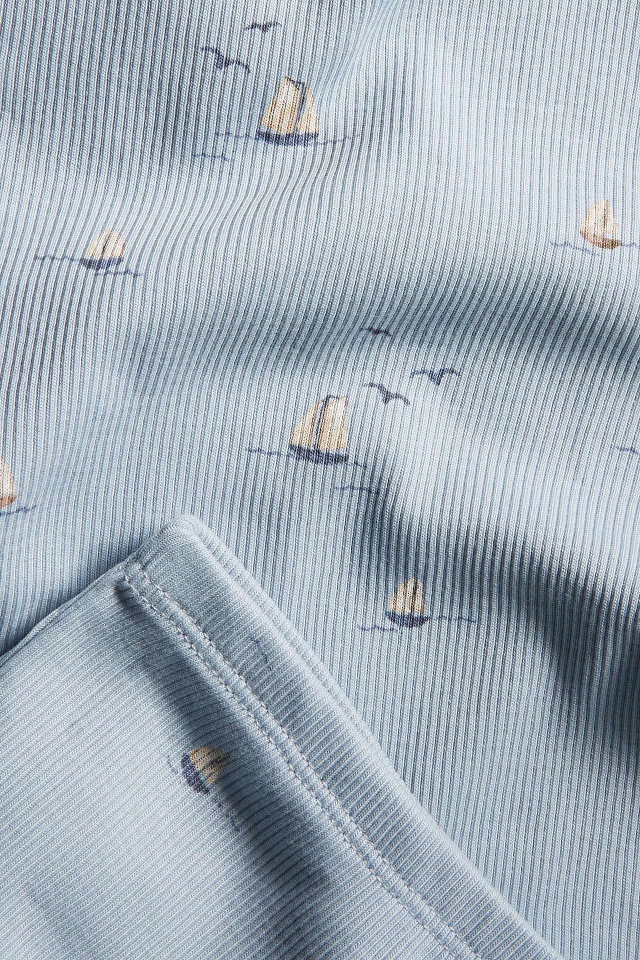 Mønstret pyjamas - Blå - 1
