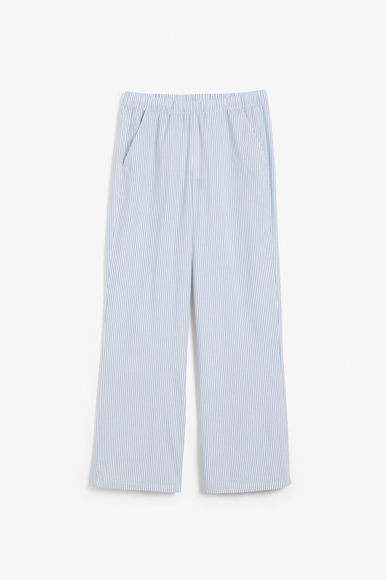 Pyjamasbyxor i vävd bomull - Blå - 8