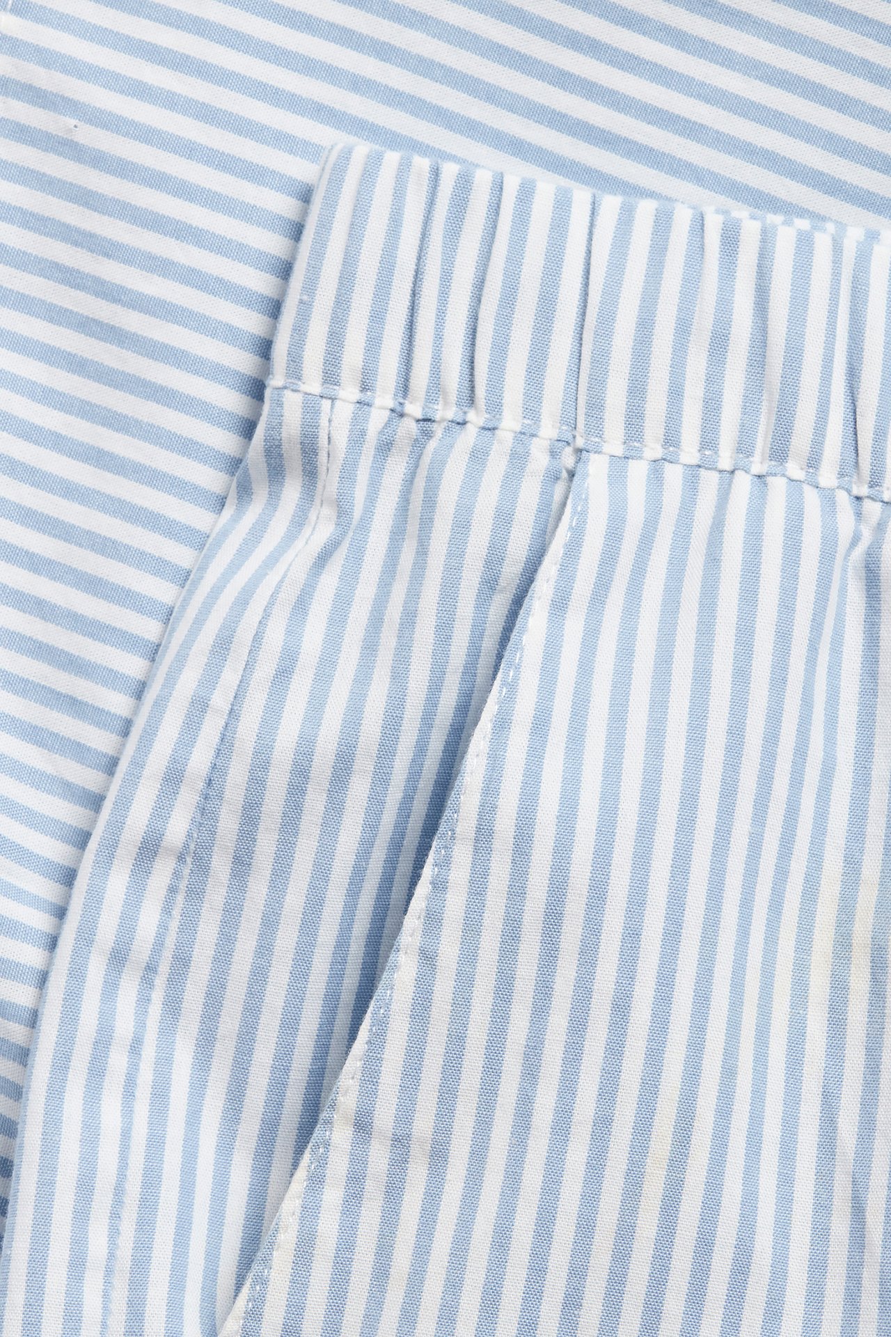 Pyjamasshorts i vävd bomull - Blå - 4
