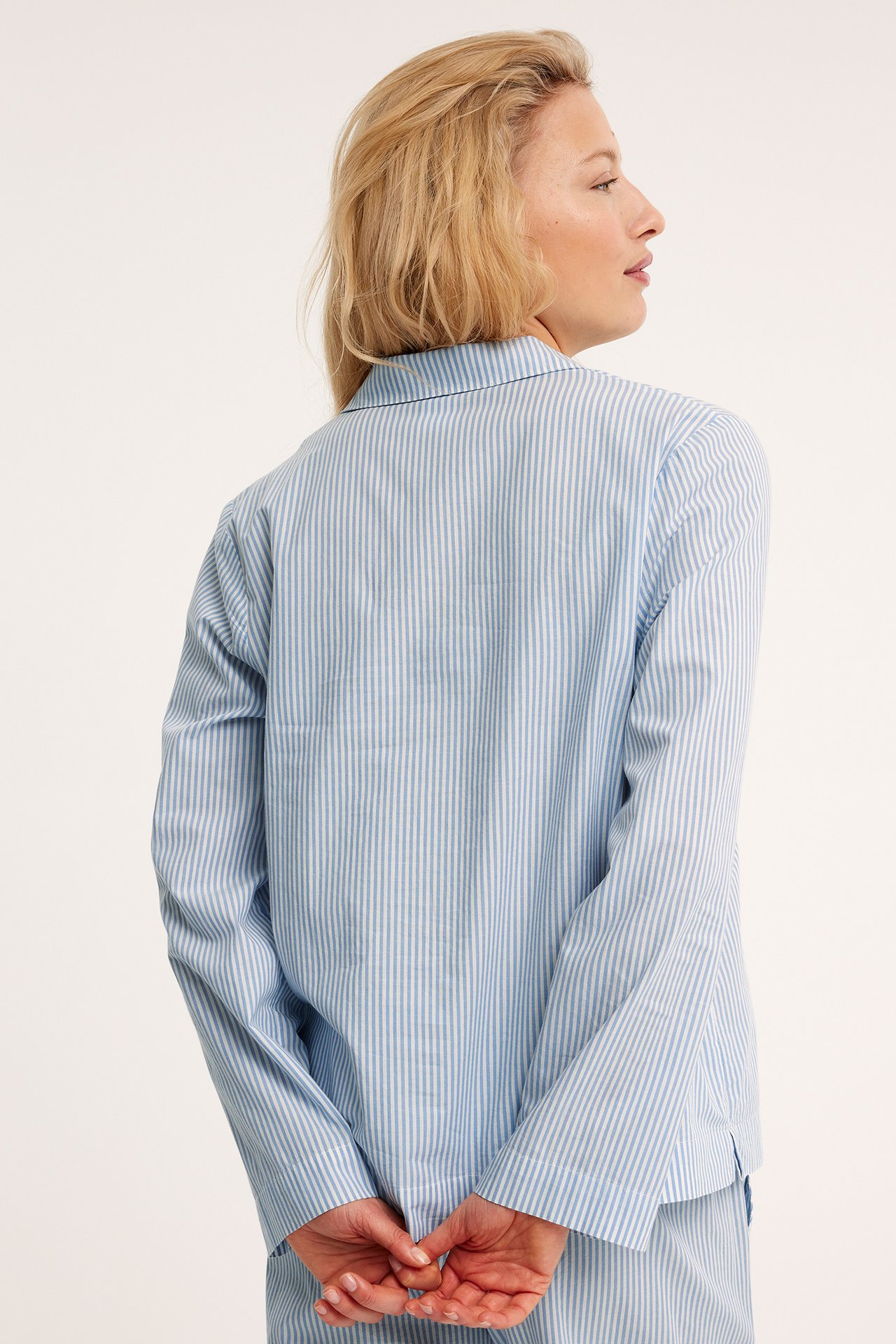 Pyjamasskjorte - Blå - 178cm / Storlek: S - 4