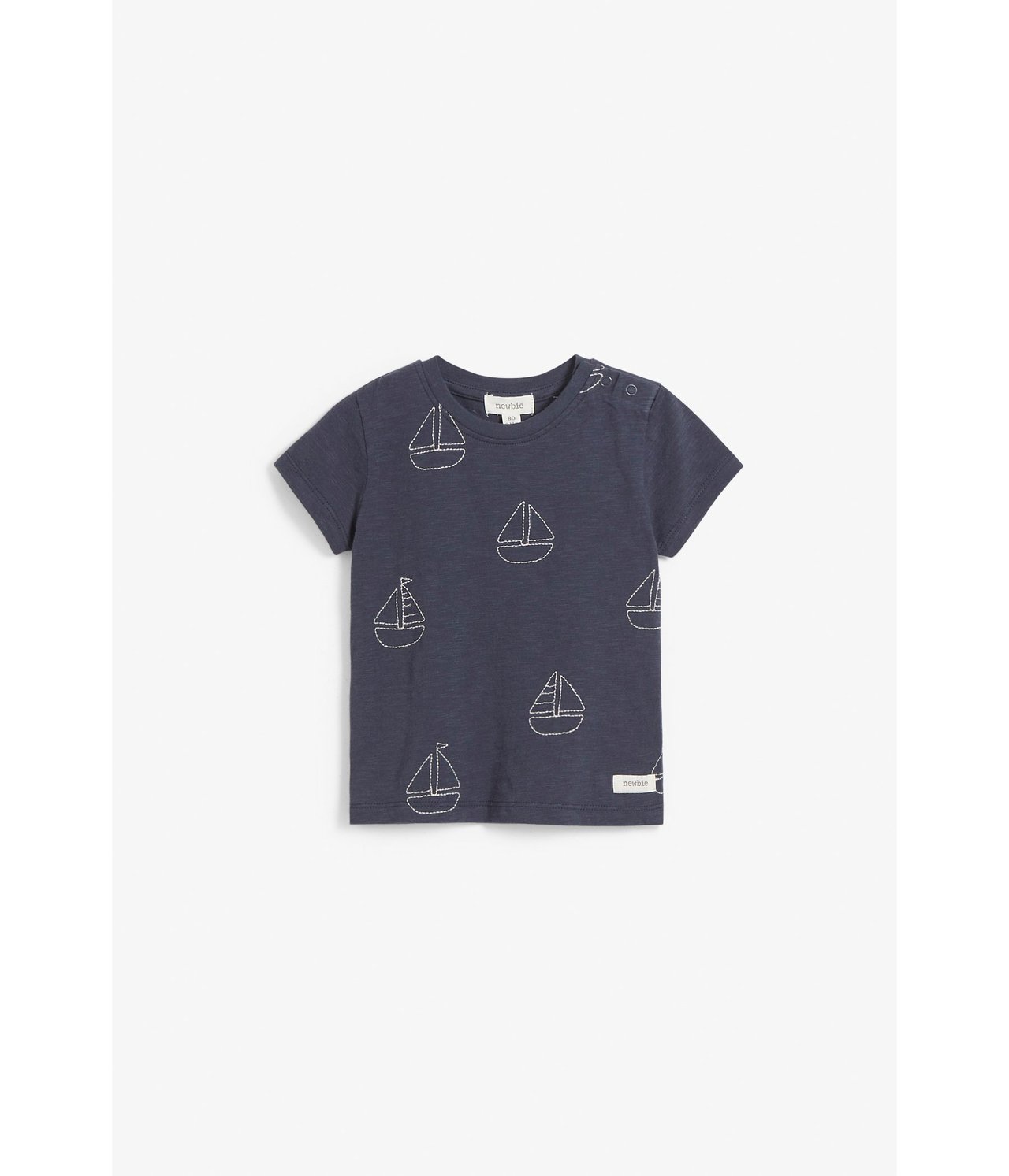 Mönstrad baby t-shirt Mörkblå - null - 2