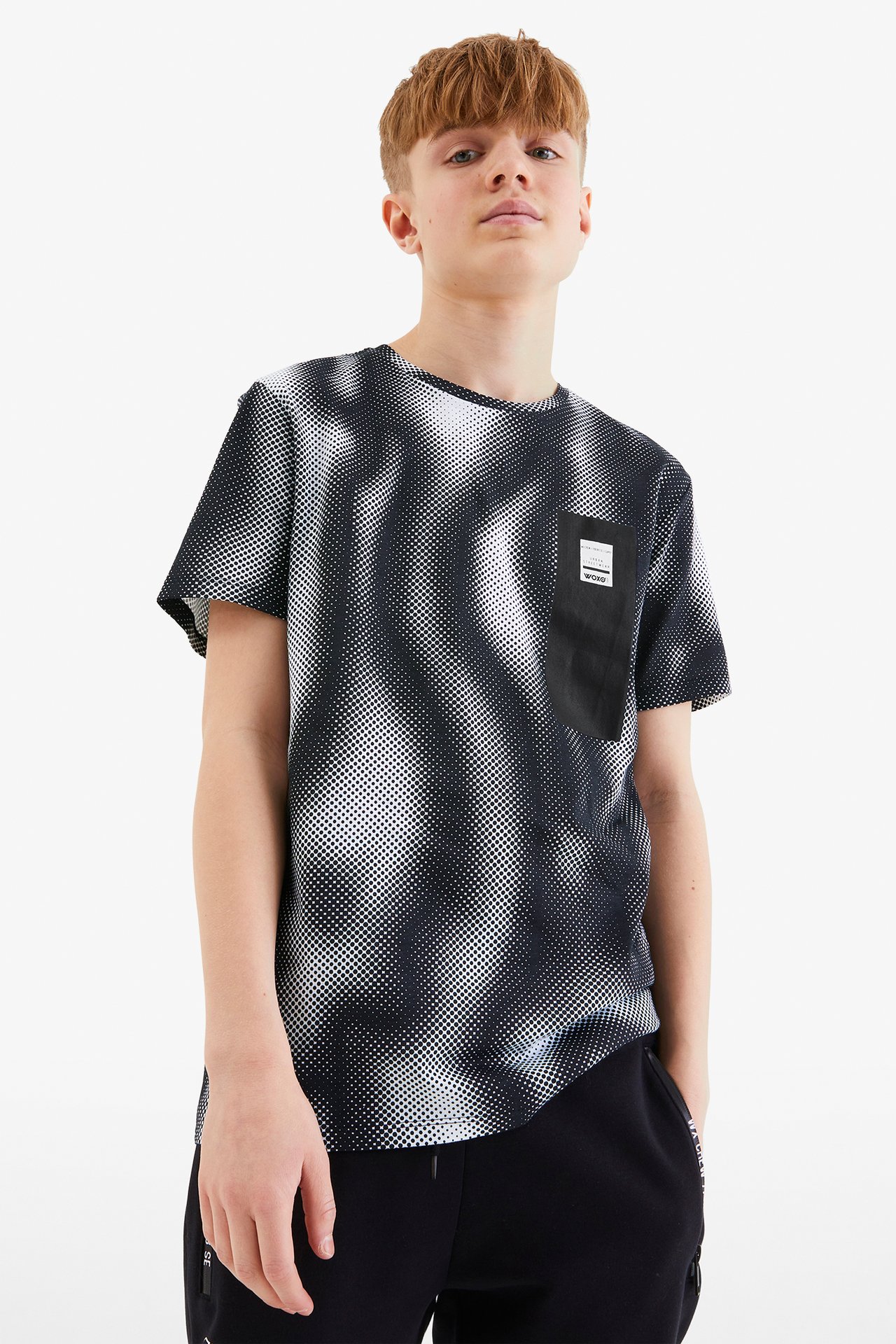 Mönstrad t-shirt - Valkoinen - 2