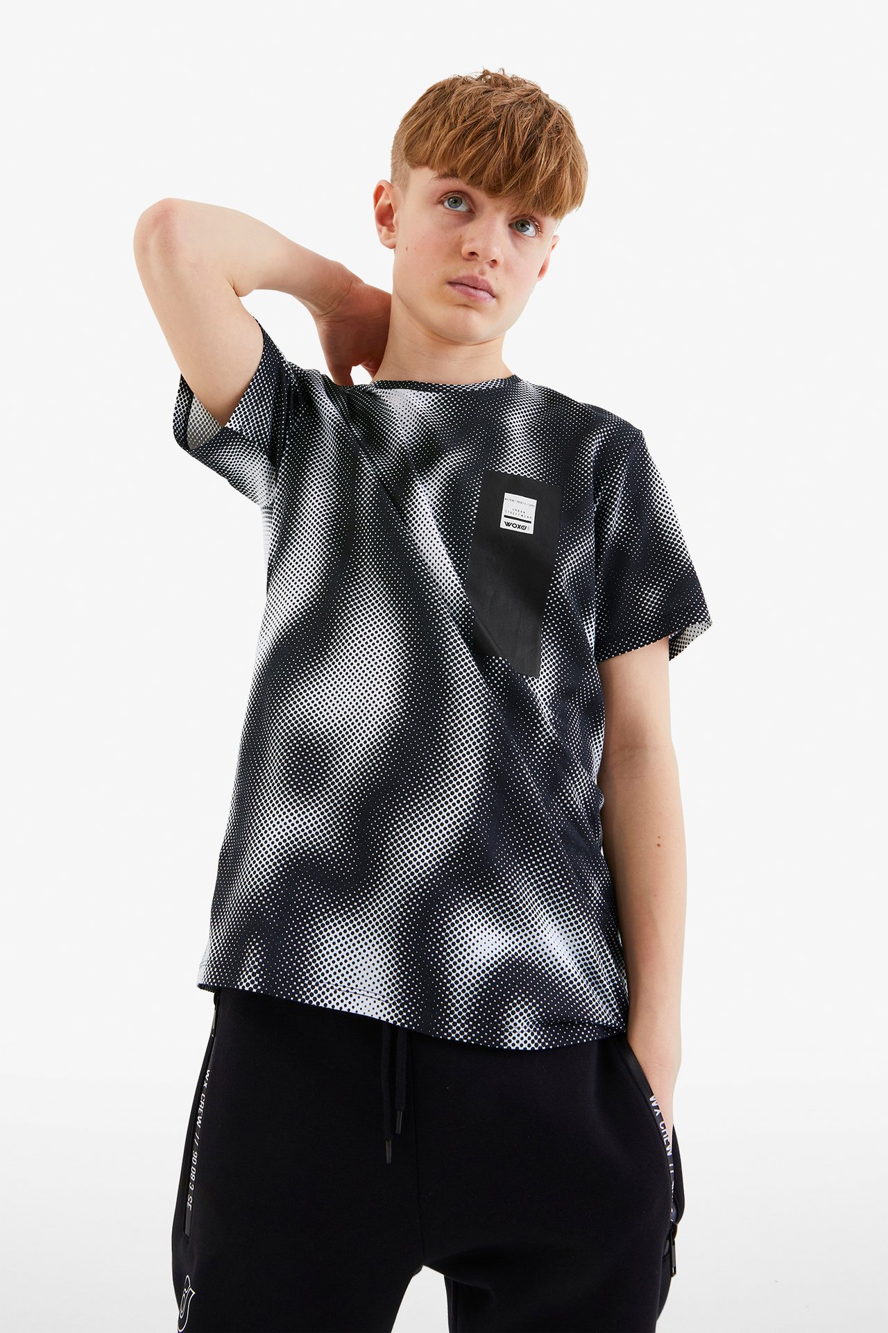 Mönstrad t-shirt - Valkoinen - 1