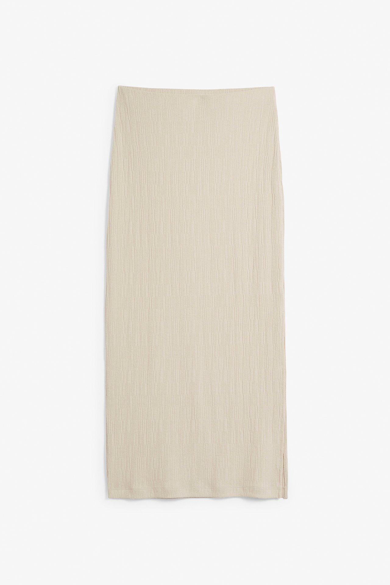 Lång kjol med slits Offwhite - null - 7