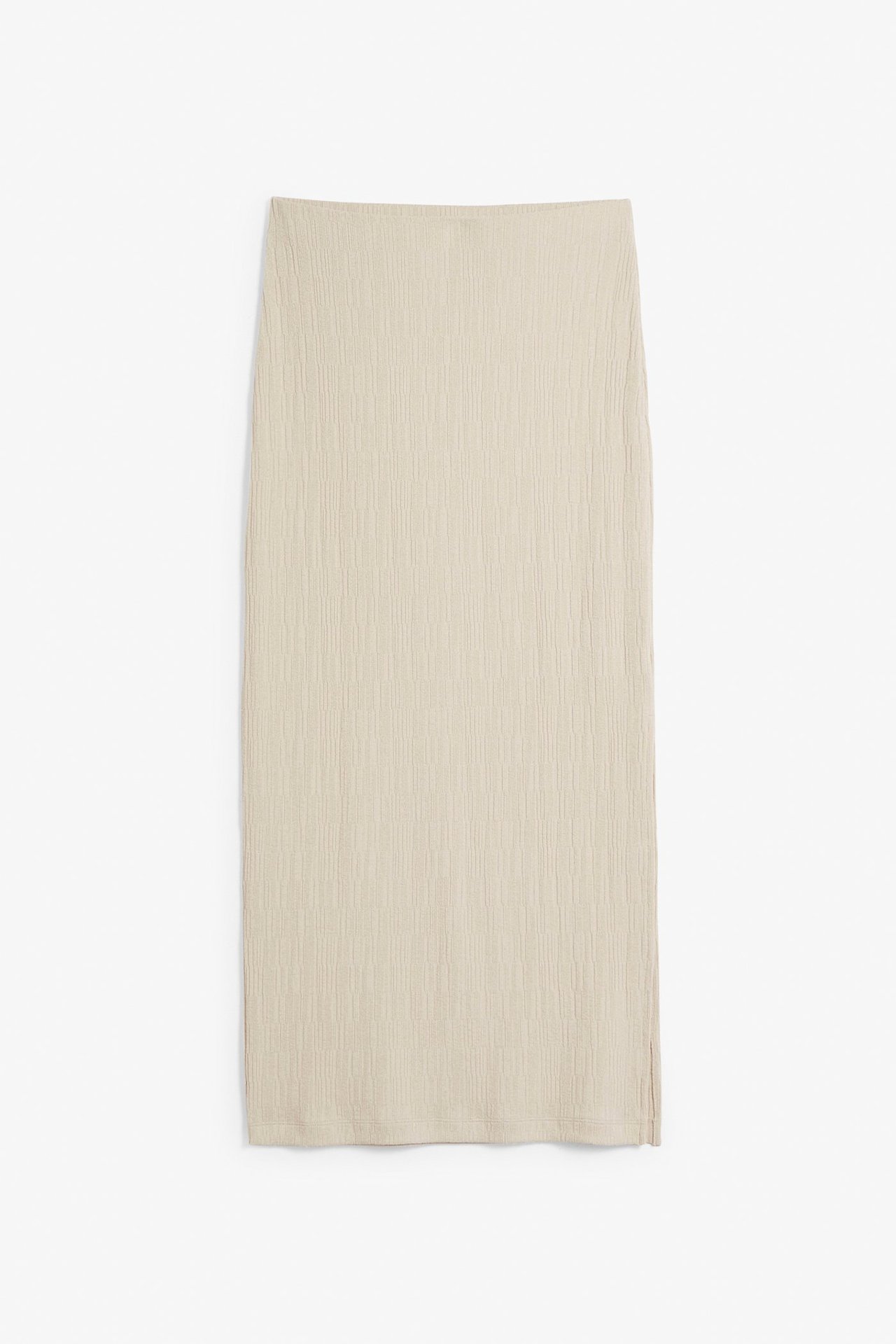Lång kjol med slits Offwhite - null - 2