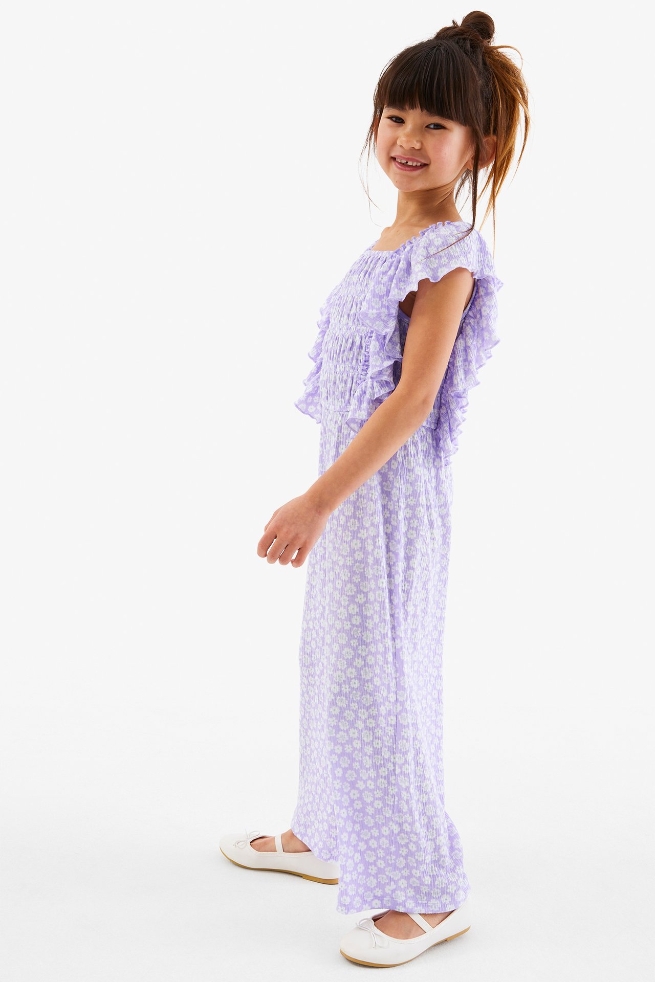 Mönstrad jumpsuit - Lila - 2
