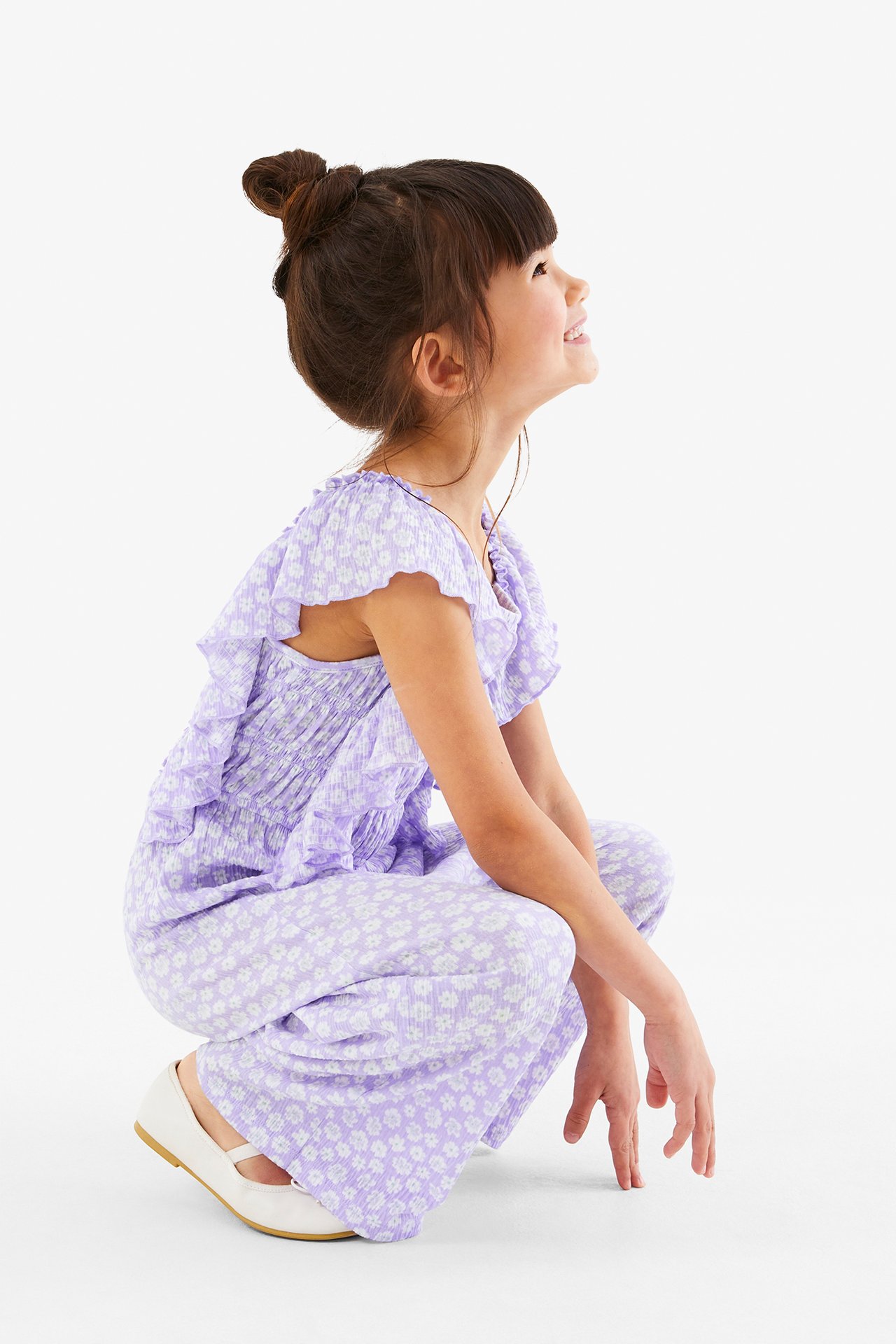 Mönstrad jumpsuit - Lila - 3