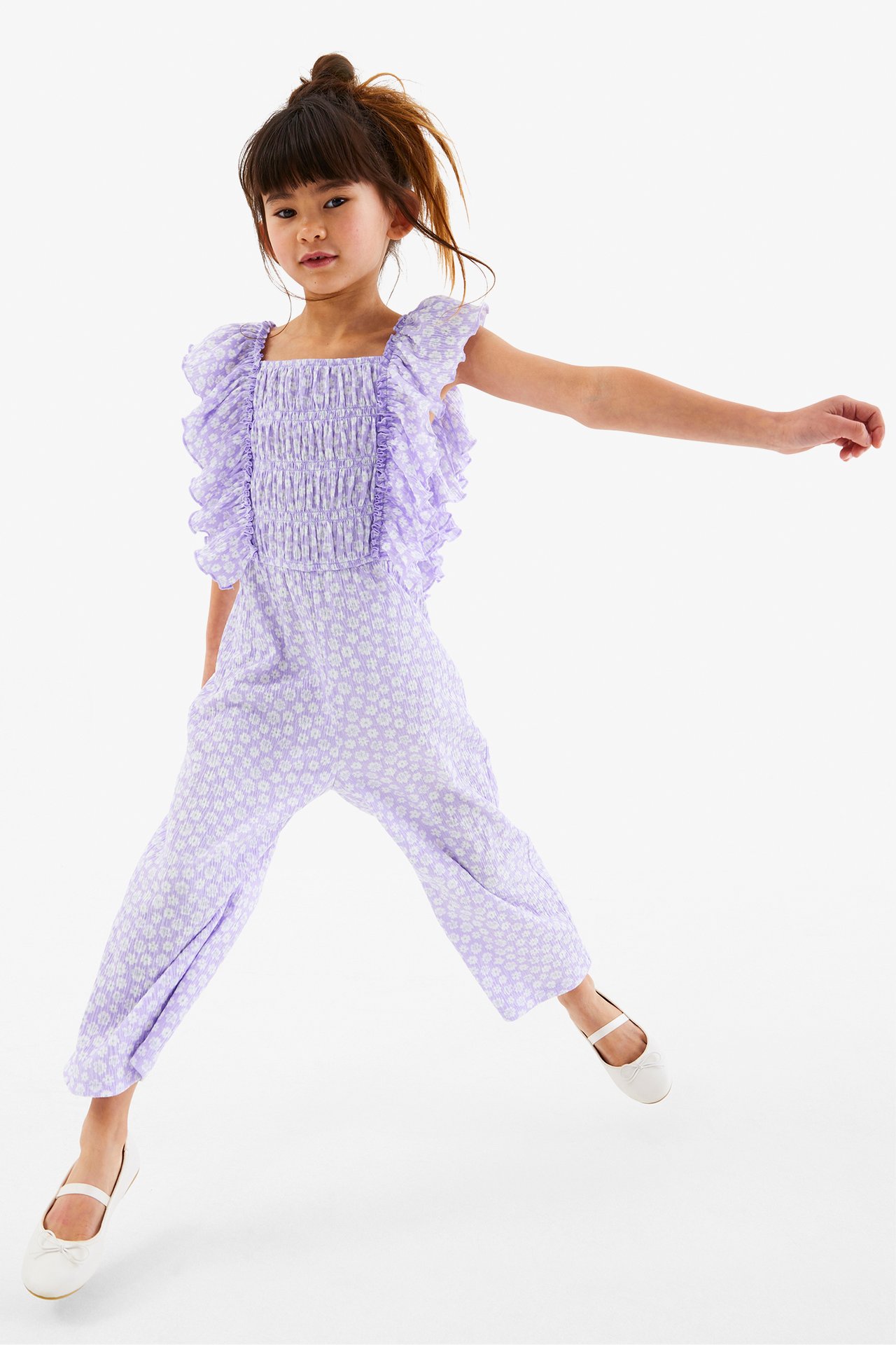 Mönstrad jumpsuit - Lila - 1