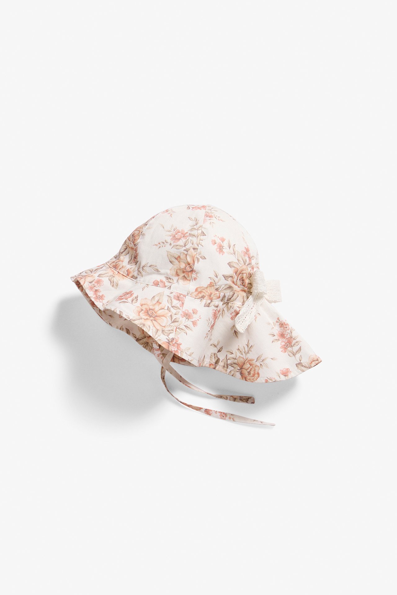 Kapelusz przeciwsłoneczny w kwiaty - Offwhite - 3