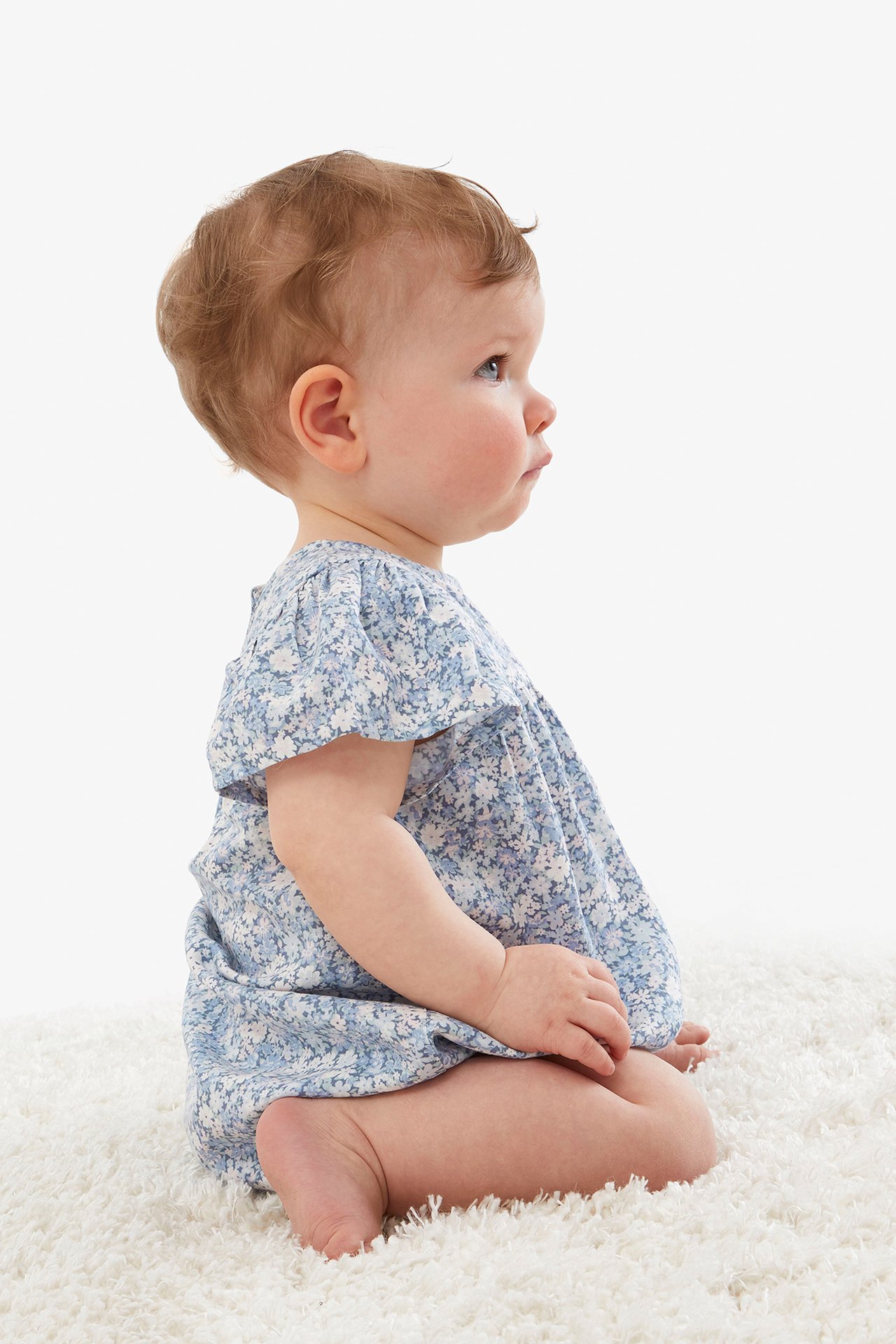 Blommig jumpsuit Baby - Blå - 2
