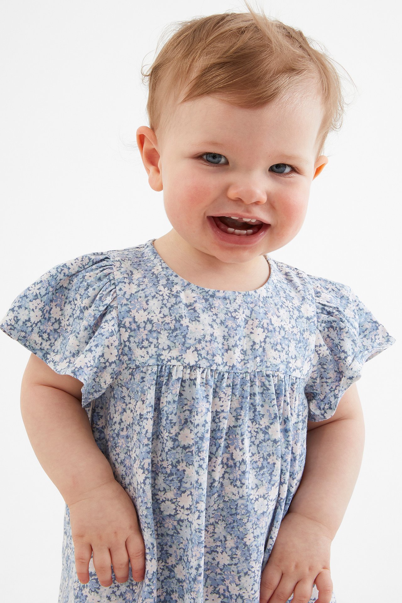 Blommig jumpsuit Baby - Blå - 3