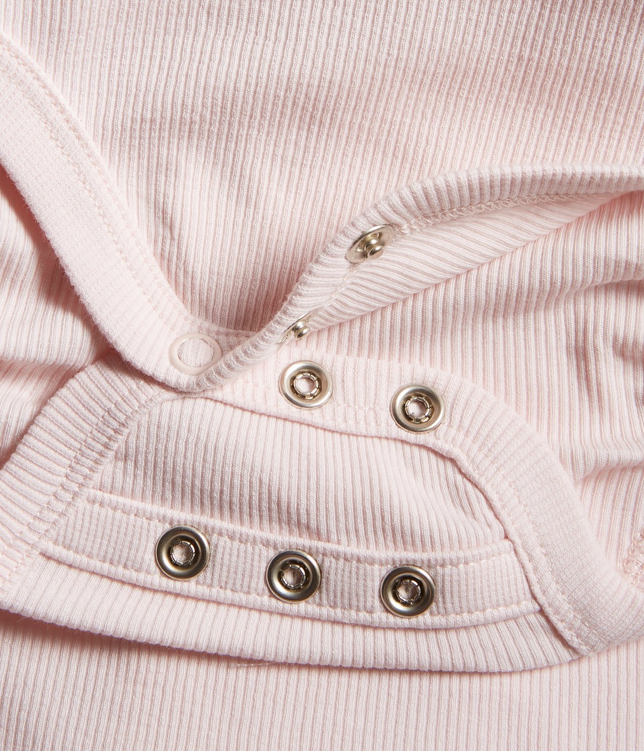 Kortärmad ribbad body - Rosa - 3