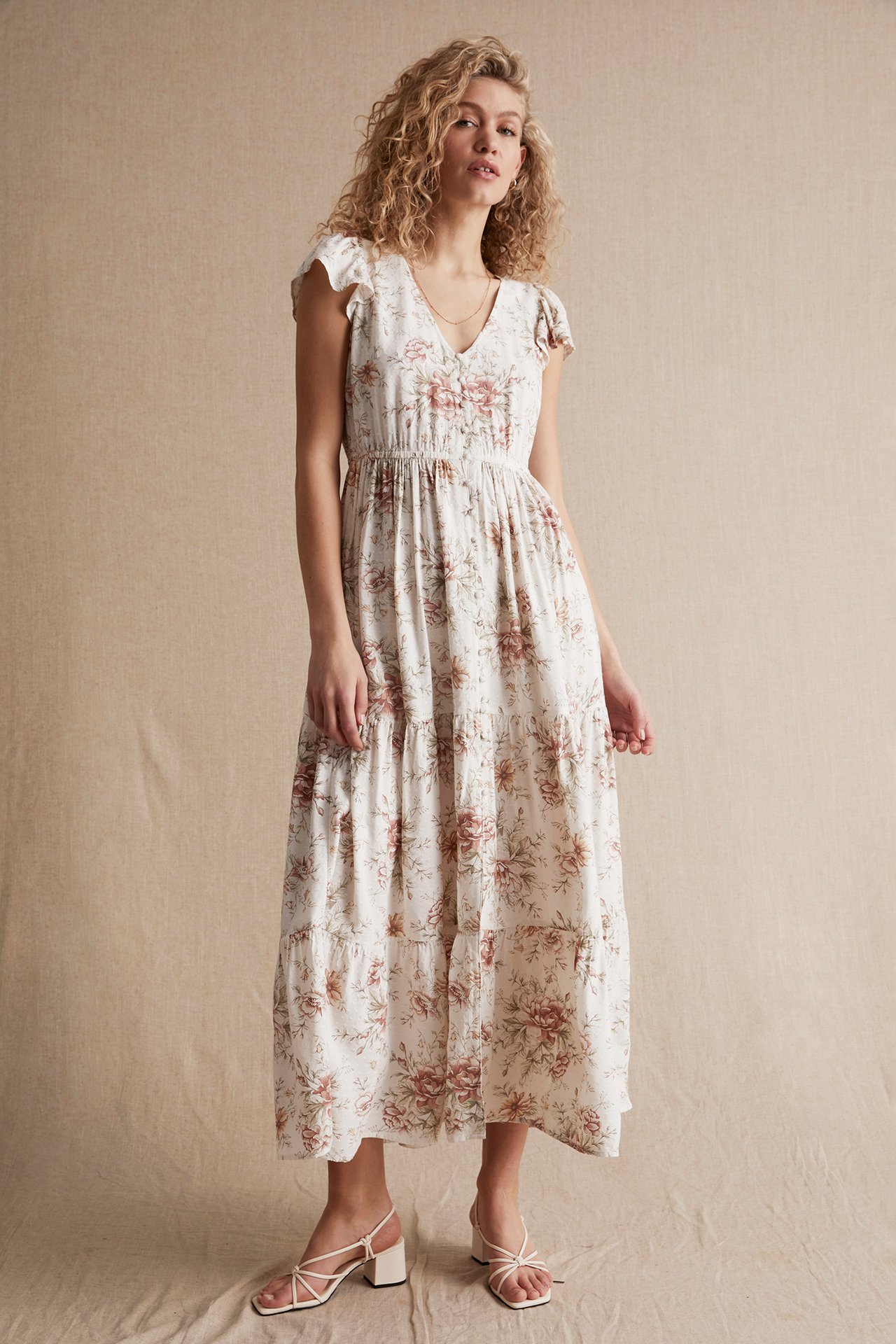 Sukienka w kwiaty Newbie Woman - Offwhite - 181cm / Storlek: S - 3